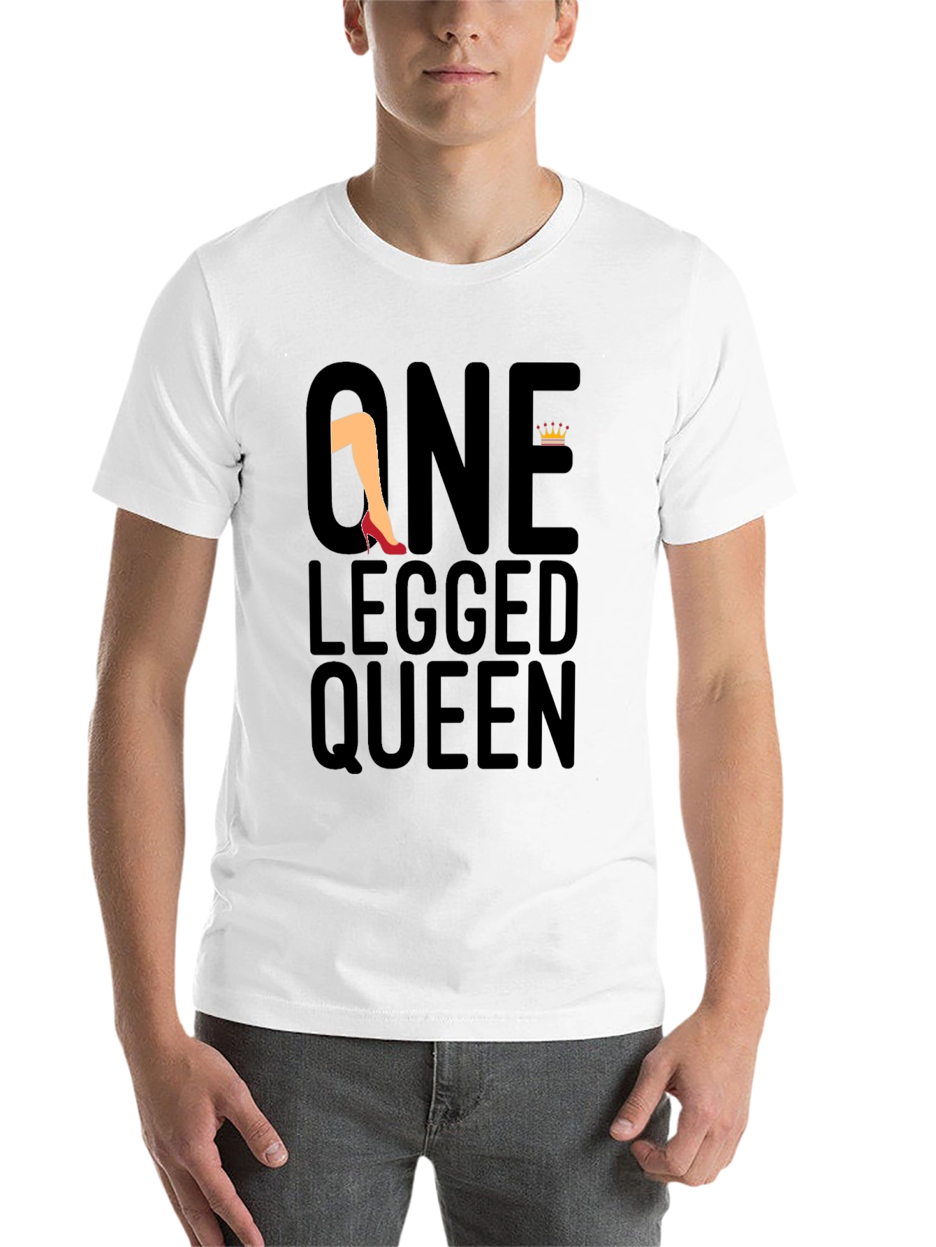 Black One Legged Queen Black Graphic Tee view 14