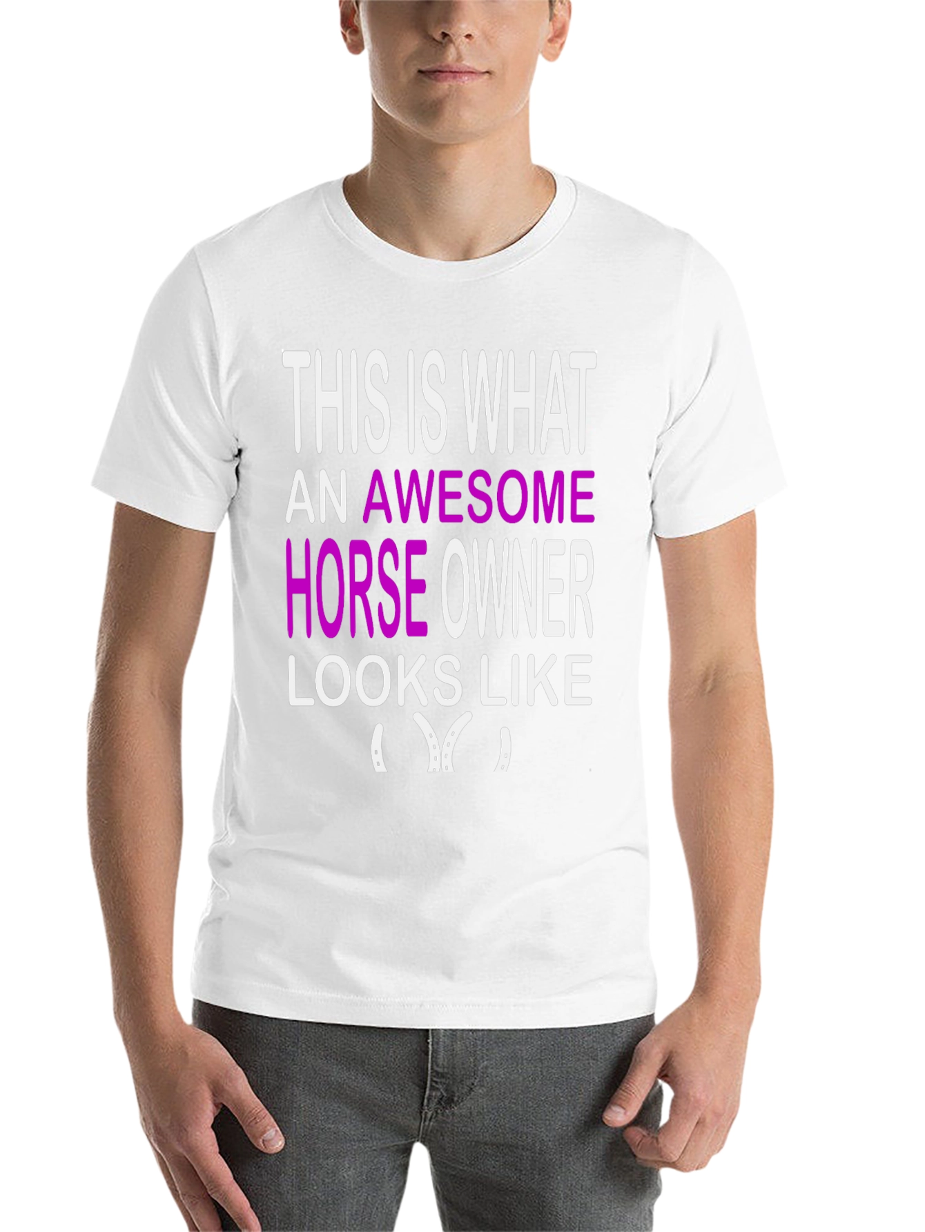 Black Awesome Horse Owner Graphic Tee - Black view 14