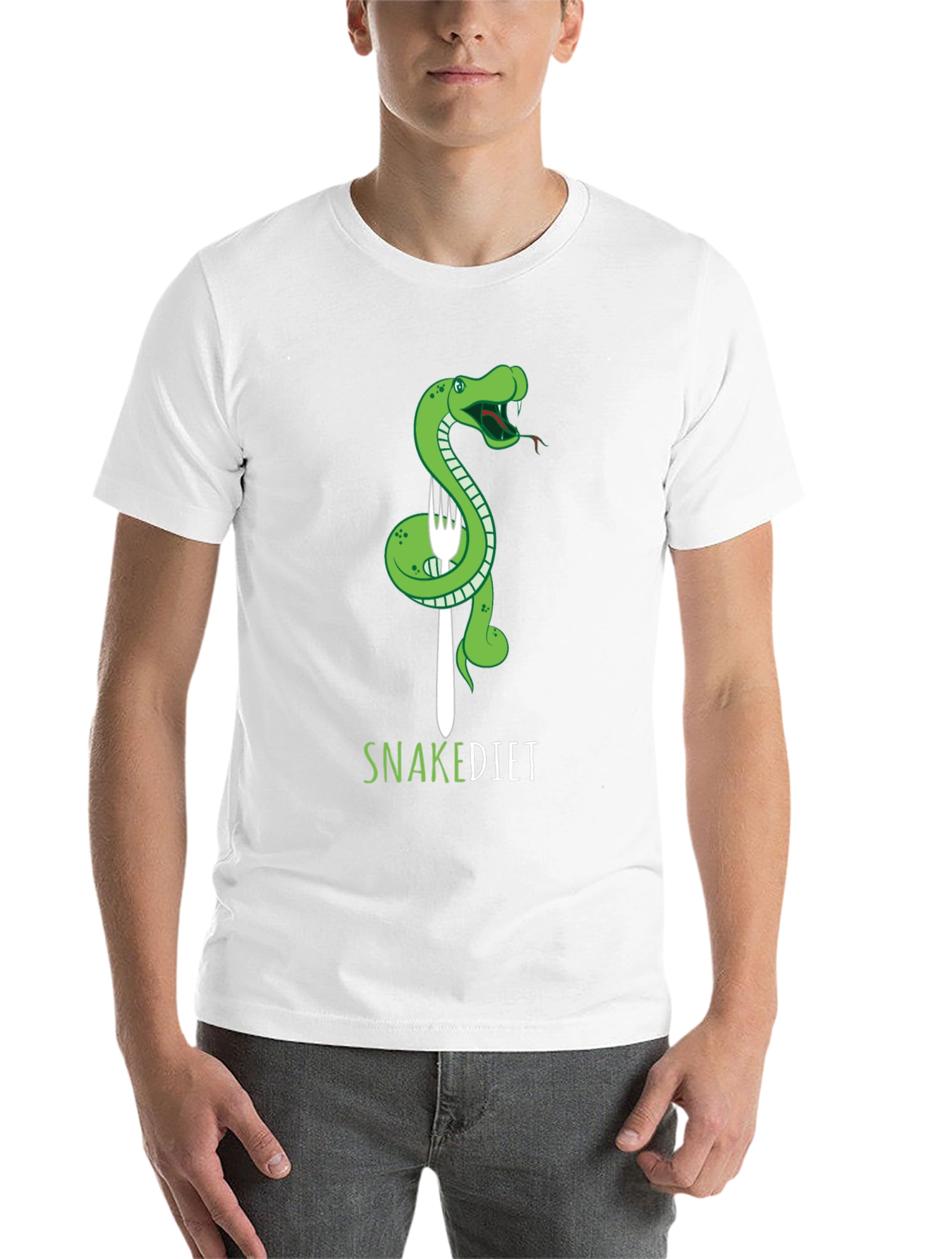 Black Snake Diet T-Shirt - Funny Graphic Tee view 14