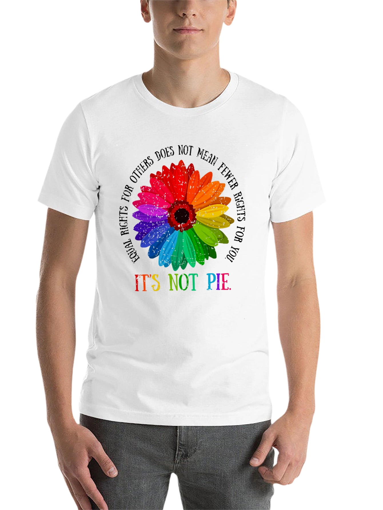 Black LGBTQ+ Rights Equality Sunflower Graphic Tee view 14