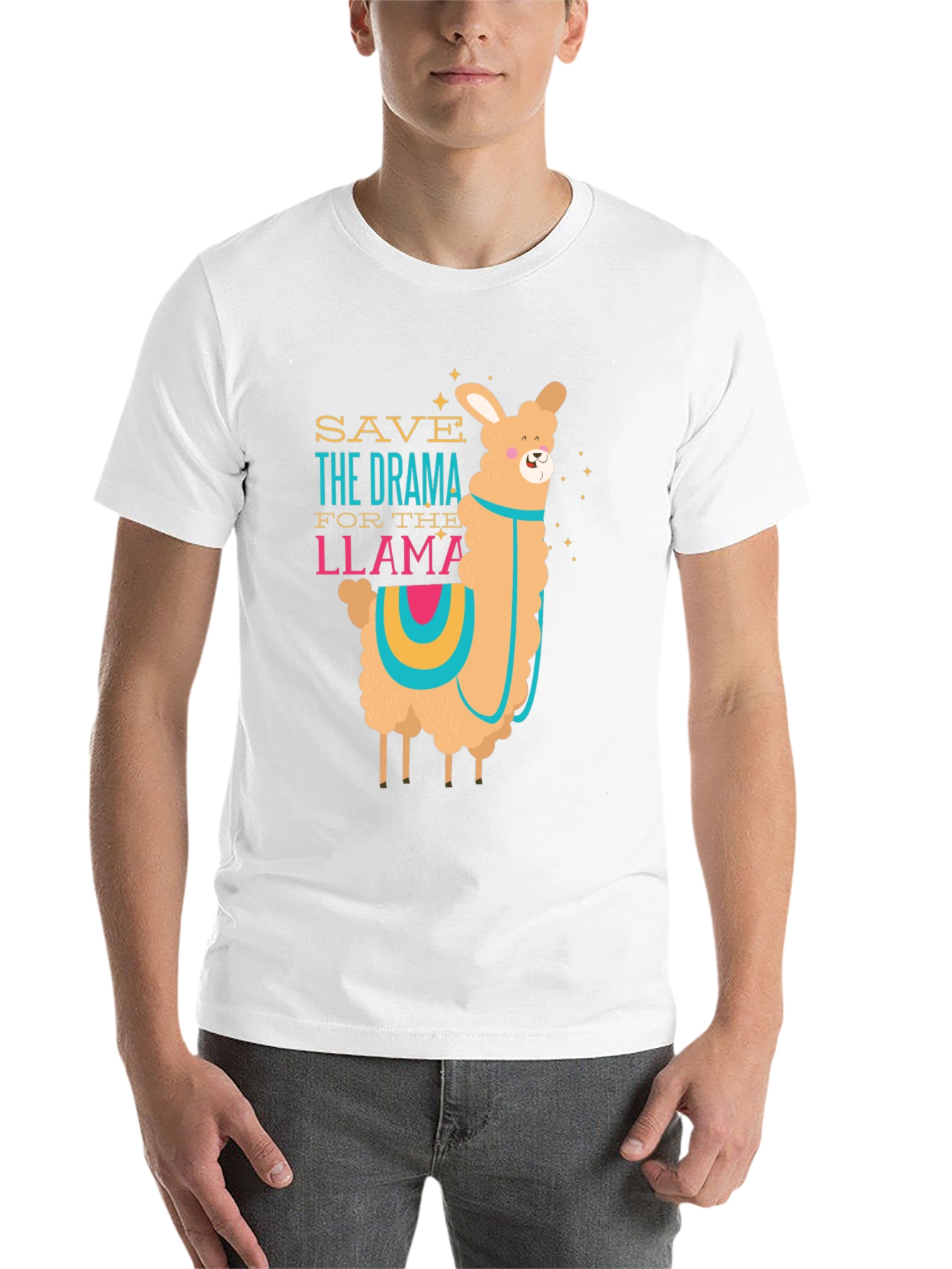 Black Save The Drama For The Llama T-Shirt view 14