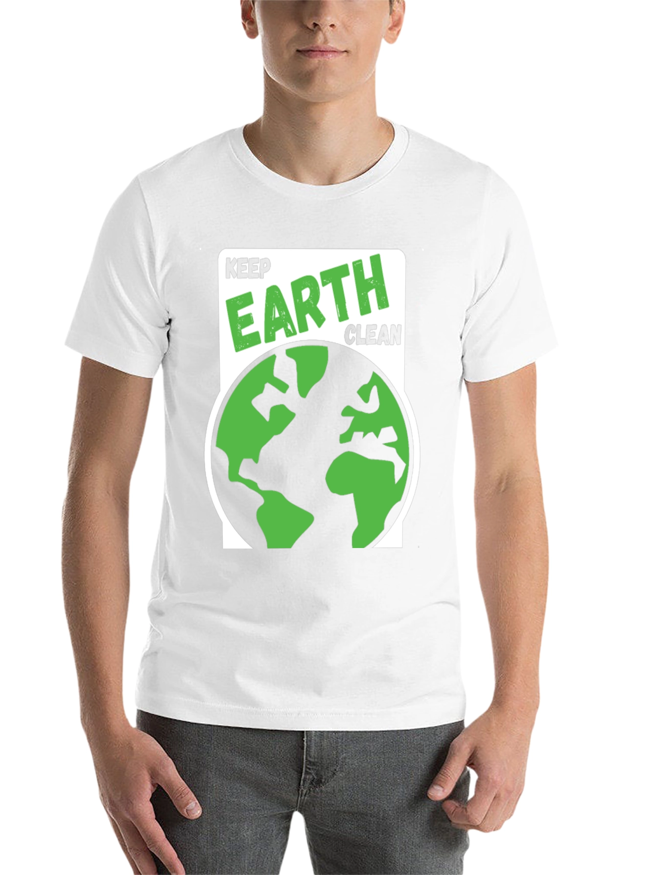 Black Keep Earth Clean Graphic T-Shirt view 14