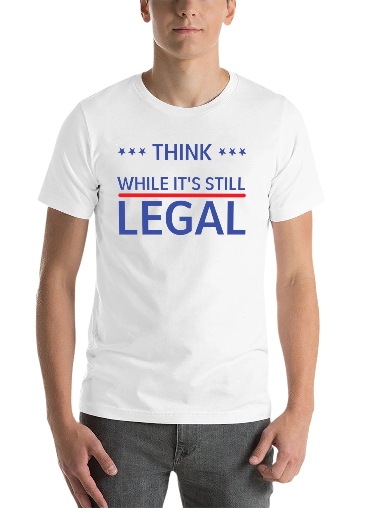 Black Think While It's Still Legal T-Shirt view 14