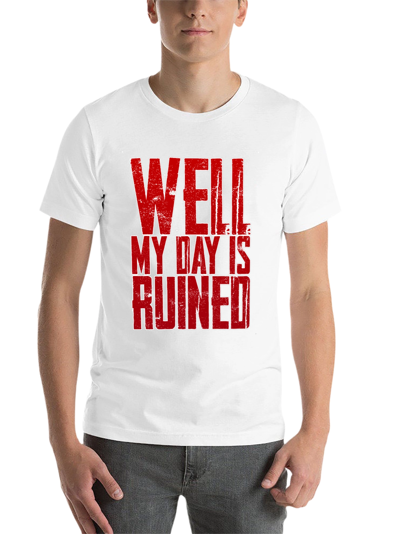 Black Well My Day Is Ruined Graphic T-Shirt view 14