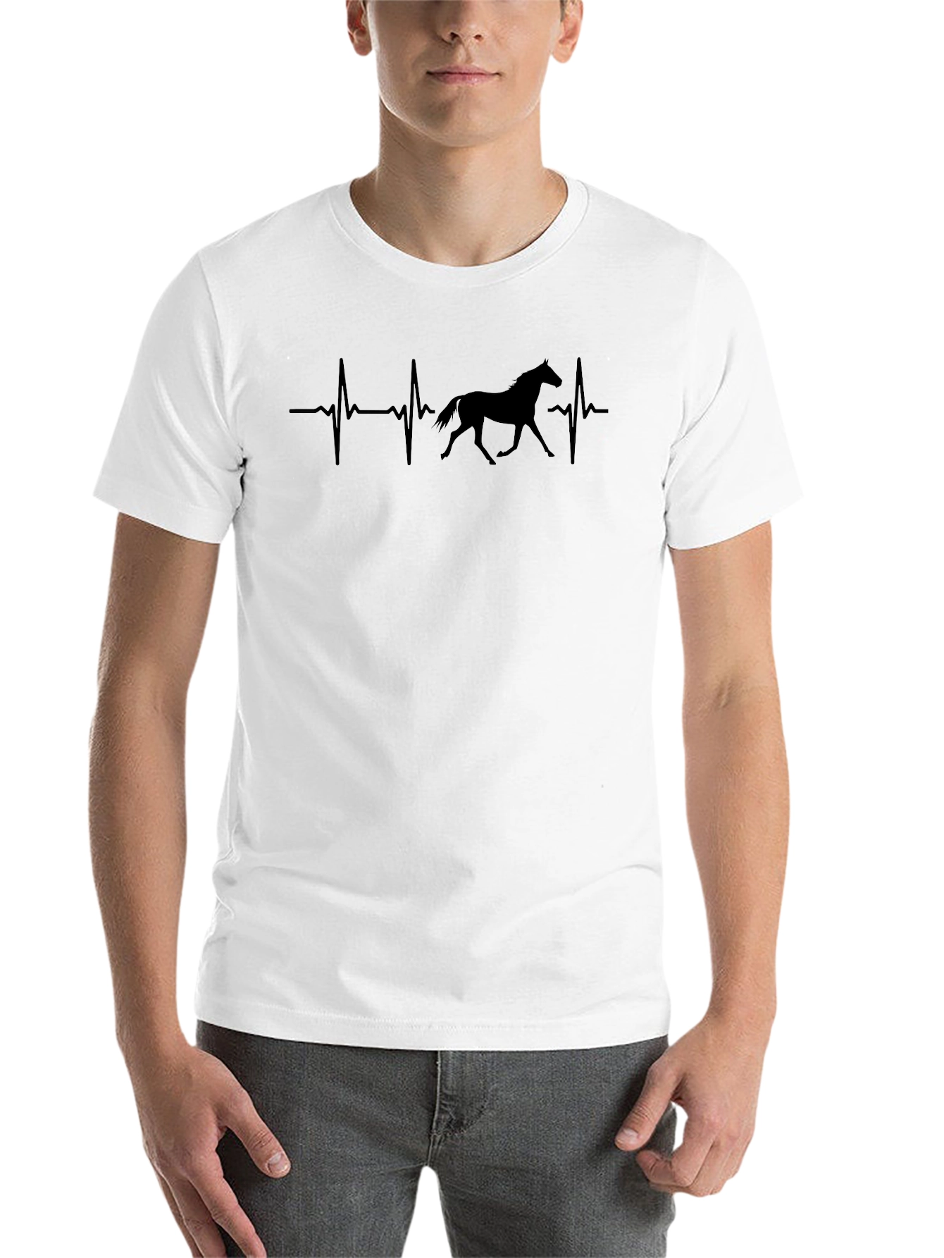 Black Horse Heartbeat T-Shirt - Equestrian Love view 14