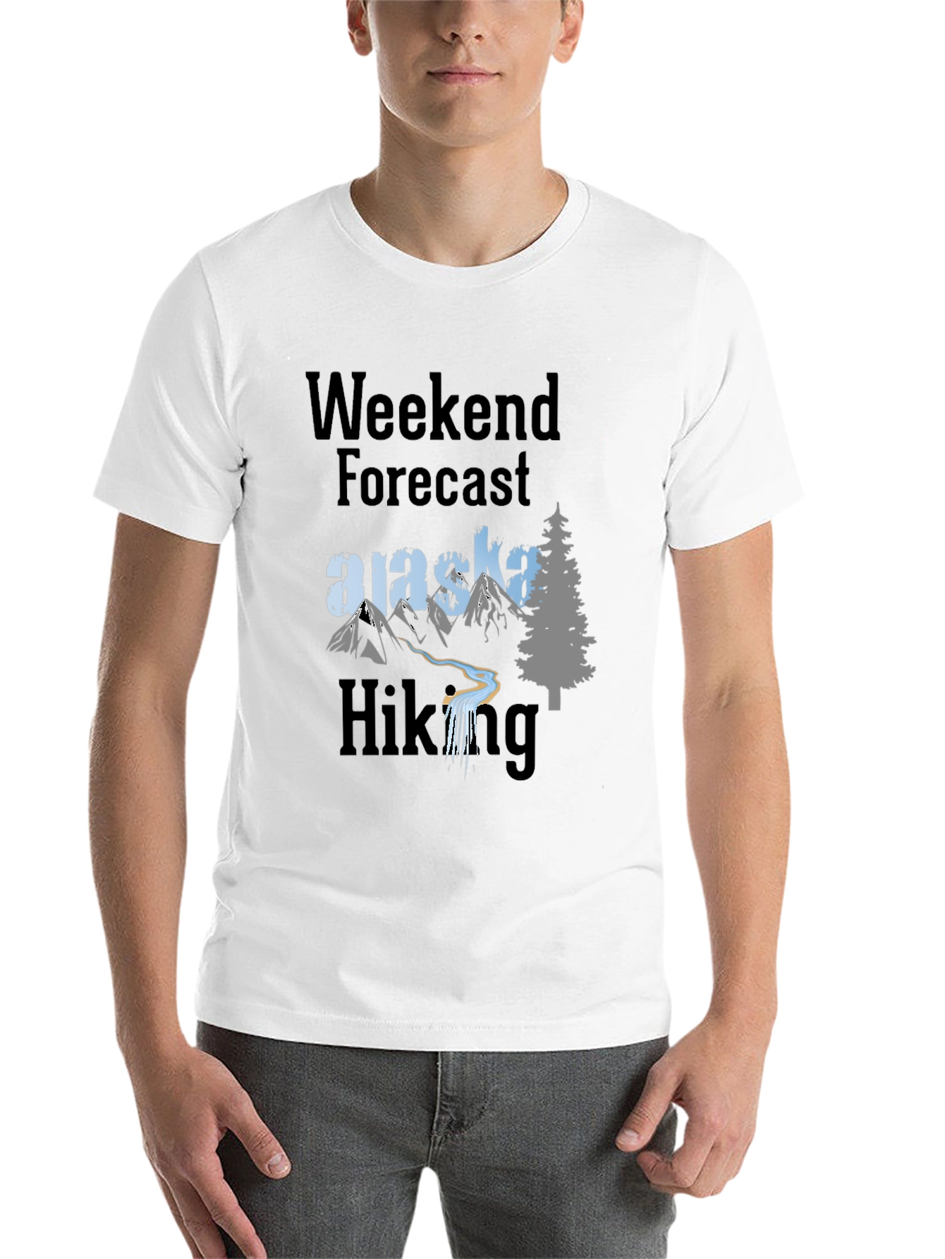 Alaska Hiking Weekend Forecast T-Shirt - 14