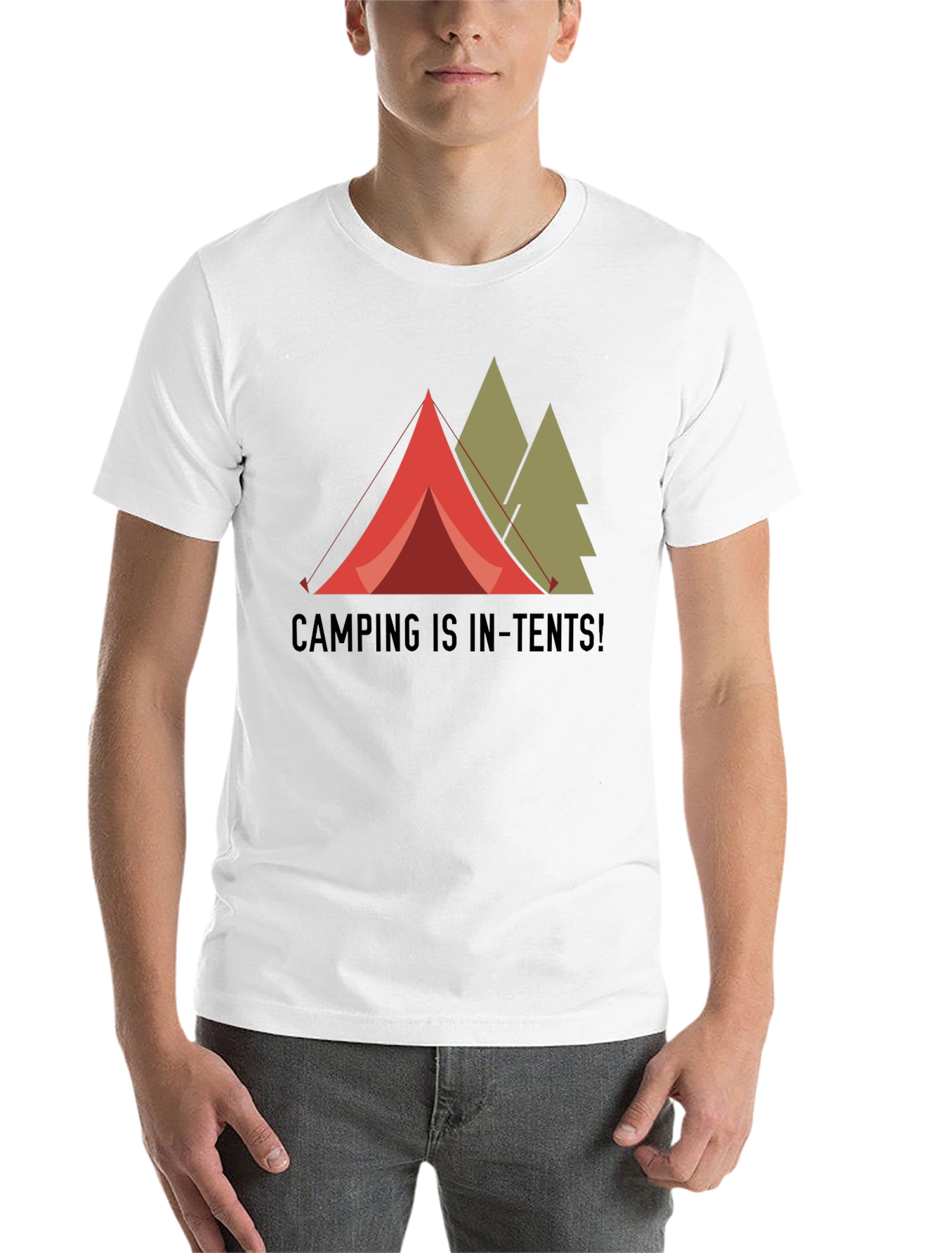 Black Camping is In-Tents! Graphic T-Shirt view 14
