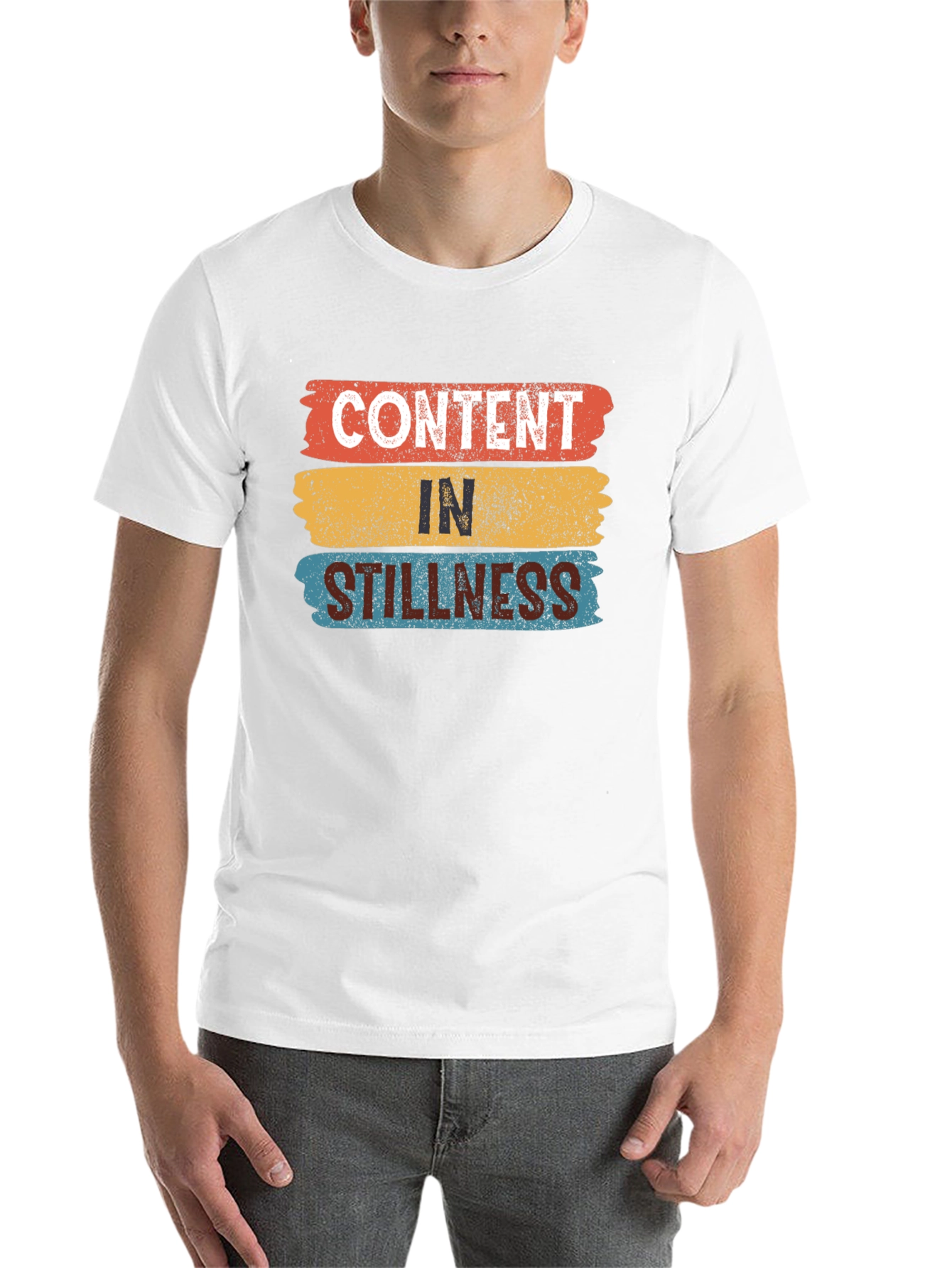 Black Content in Stillness T-Shirt, Relaxed Fit view 14