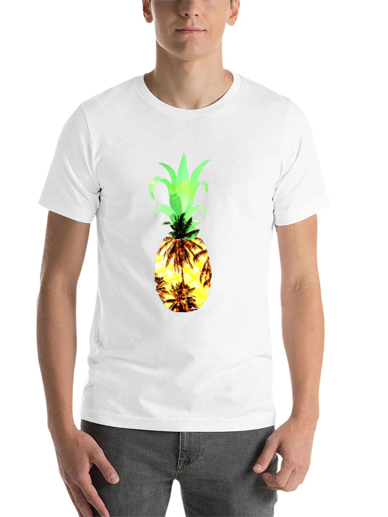 Black Tropical Pineapple Graphic Tee view 14