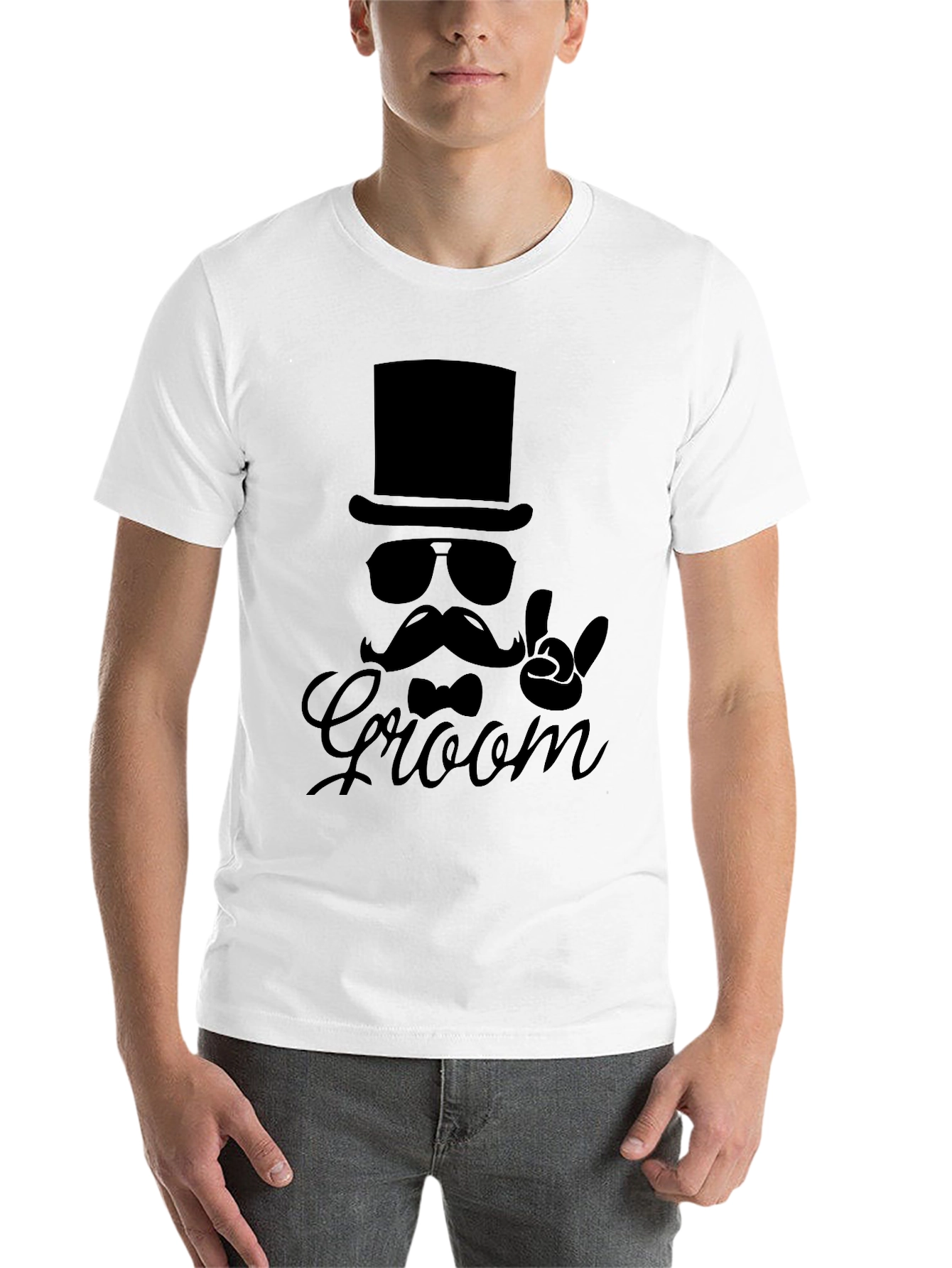 Black Groom Graphic T-Shirt - Bachelor Party Ready view 14