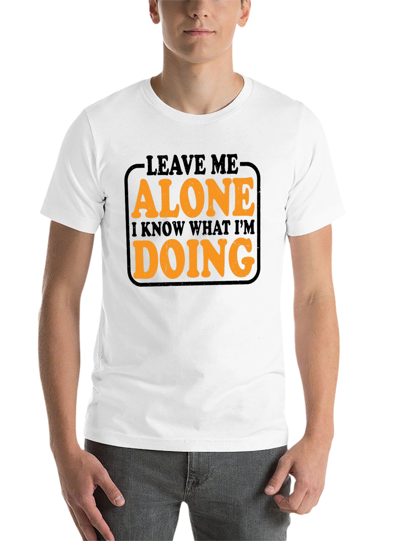Black Leave Me Alone Graphic Tee - Men's Black T-Shirt view 14