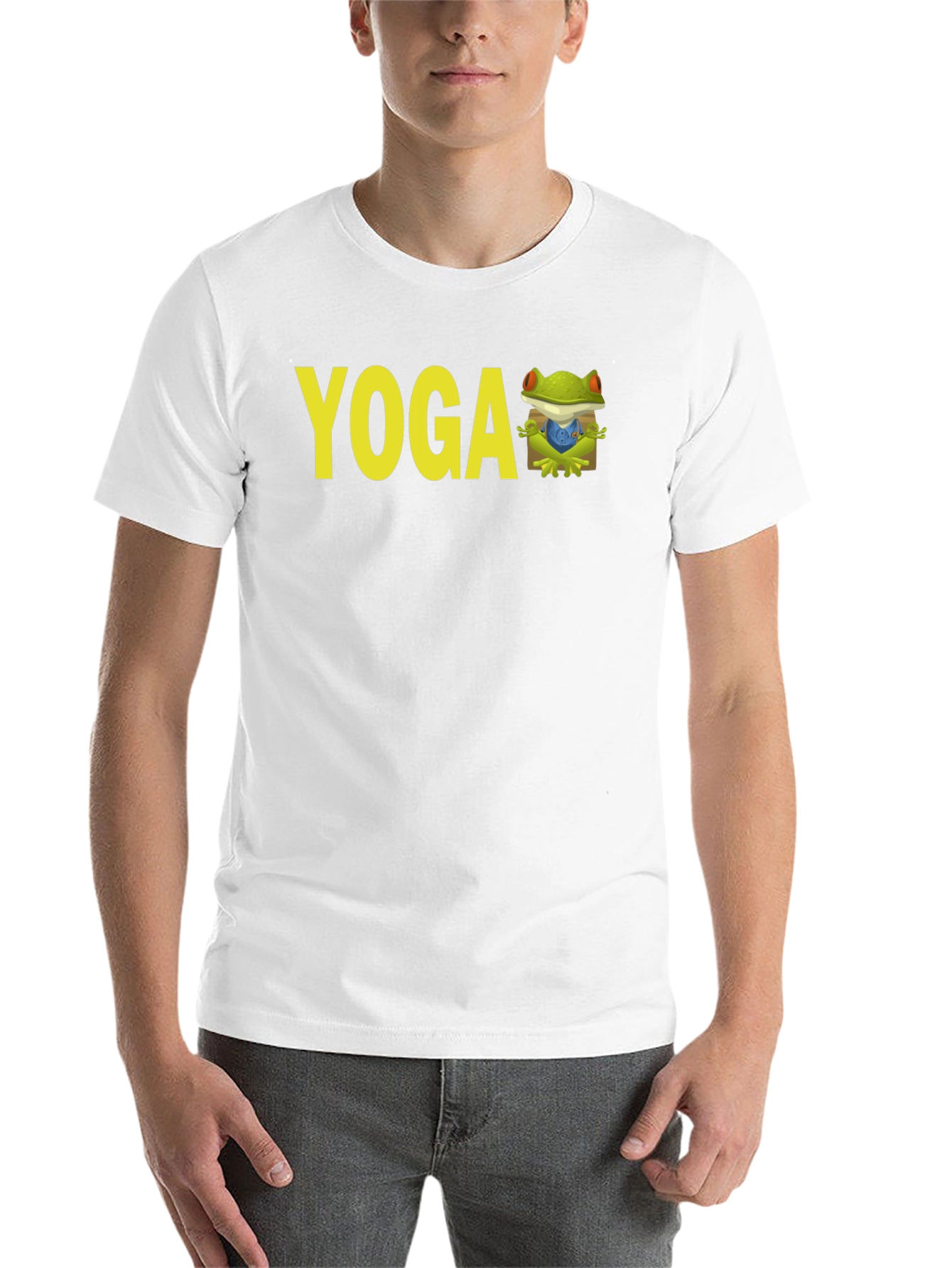Black Yoga Frog Black T-Shirt view 14