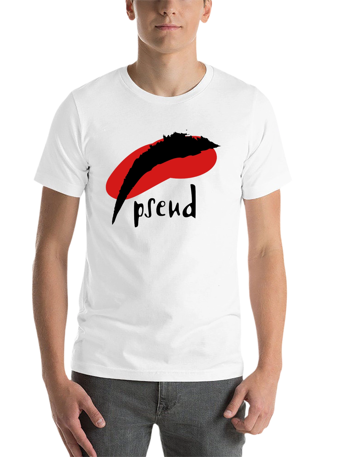 Black Abstract Graphic Print Black T-Shirt view 14