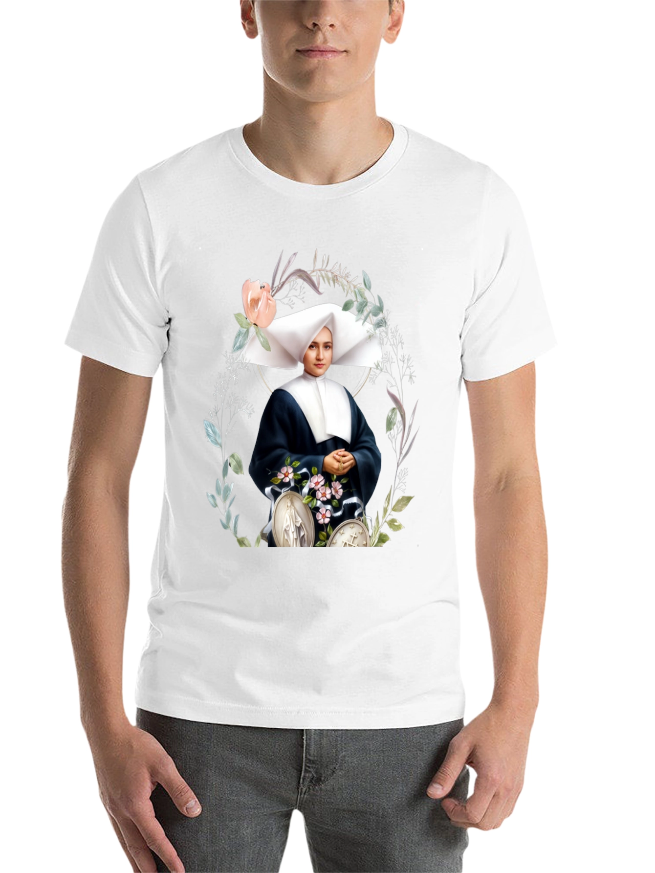 Black Nun Portrait Graphic Tee view 14
