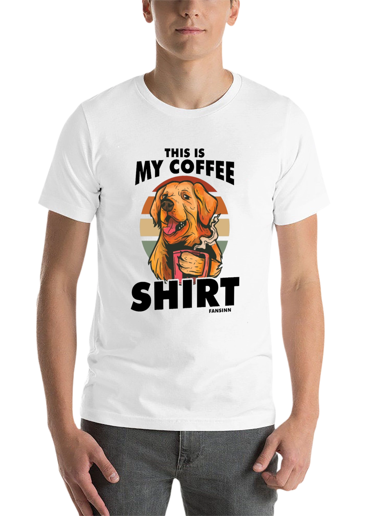 Black Coffee Dog T-Shirt: Funny Novelty Tee view 14