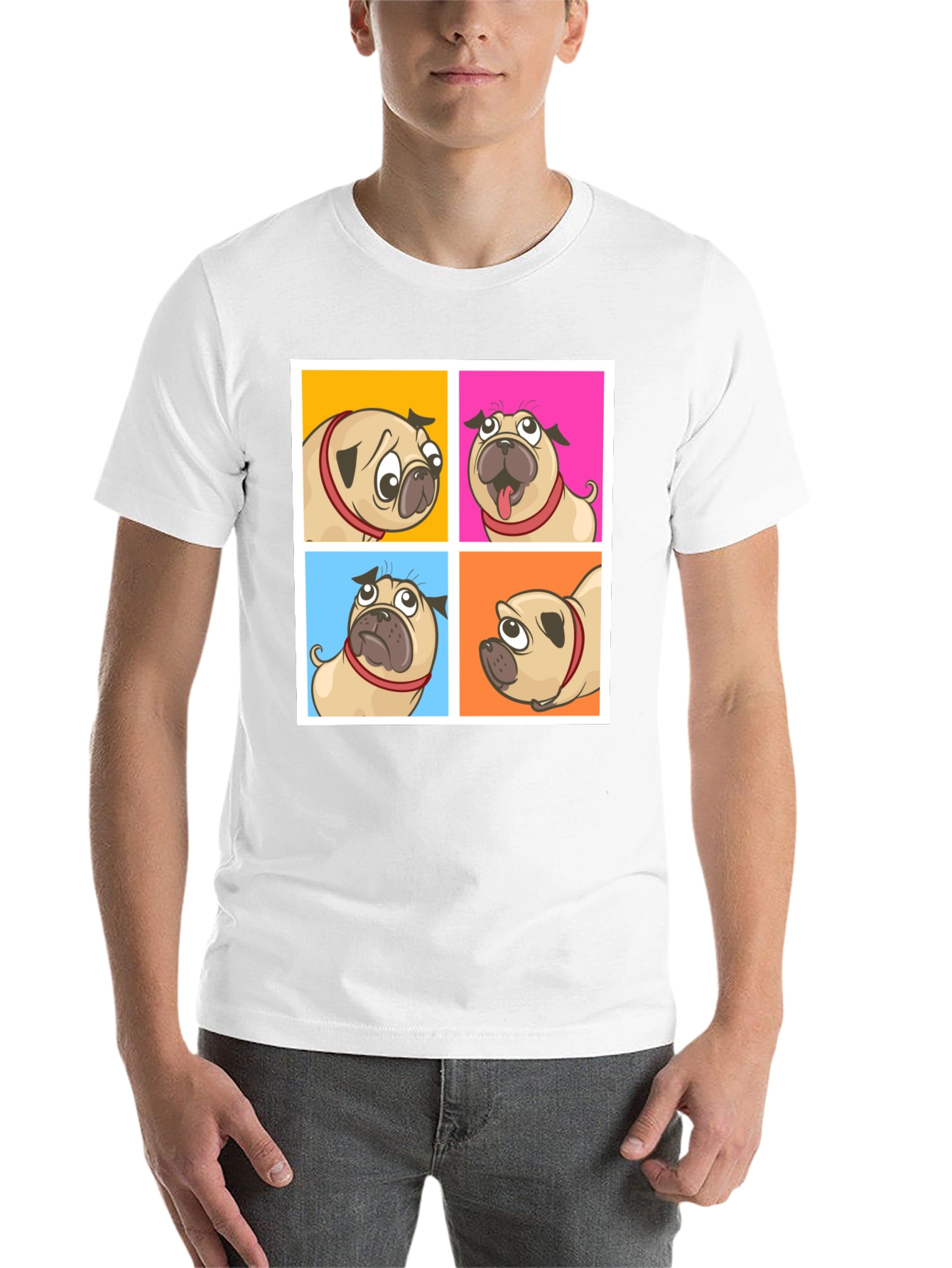 Black Pug Moods Graphic Tee - Fun & Trendy! view 14