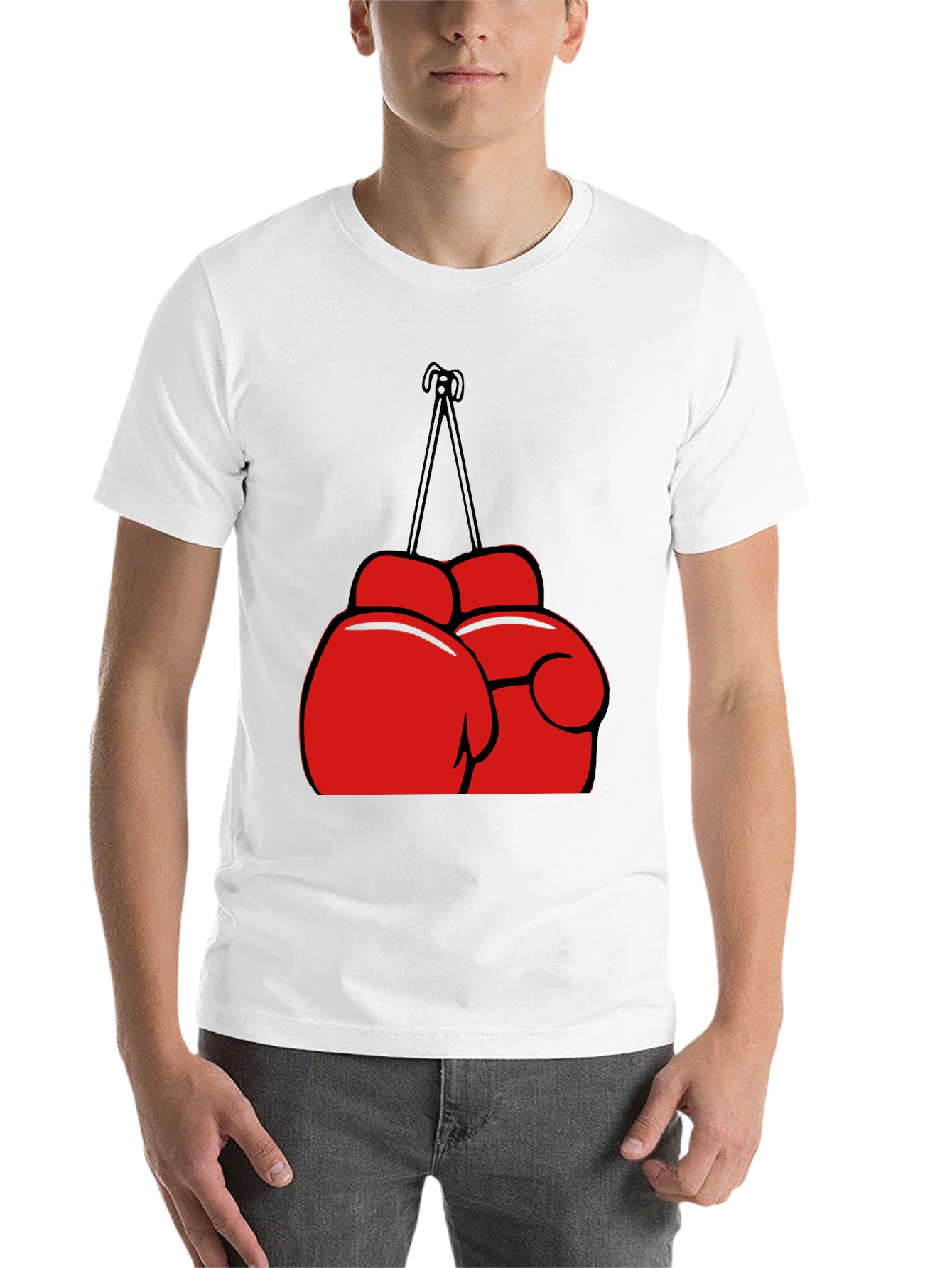 Black Boxing Gloves Graphic T-Shirt - Black view 14