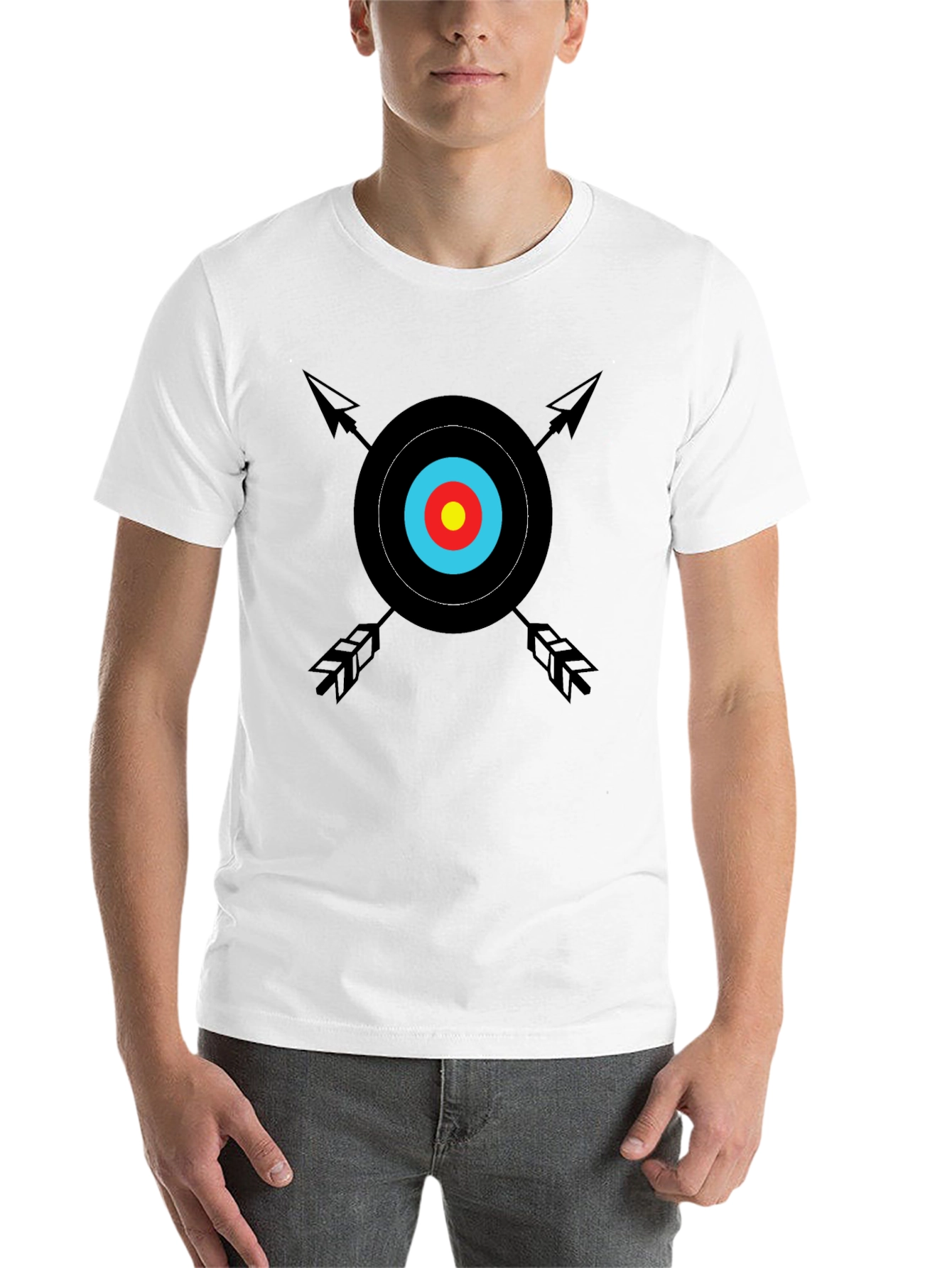 Black Archery Target Graphic Tee - Classic Design view 14