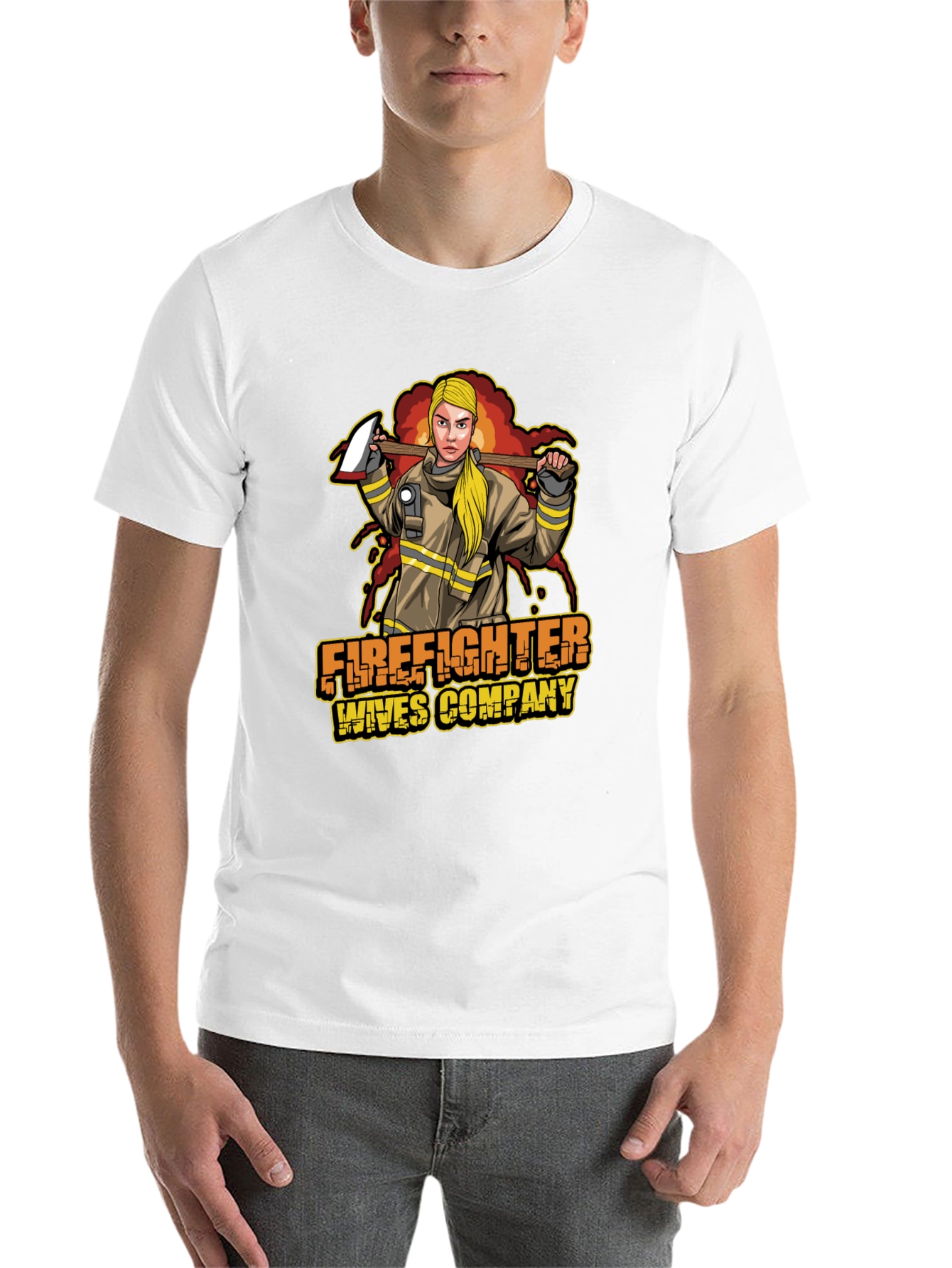 Firefighter Wives Company Graphic T-Shirt - 14