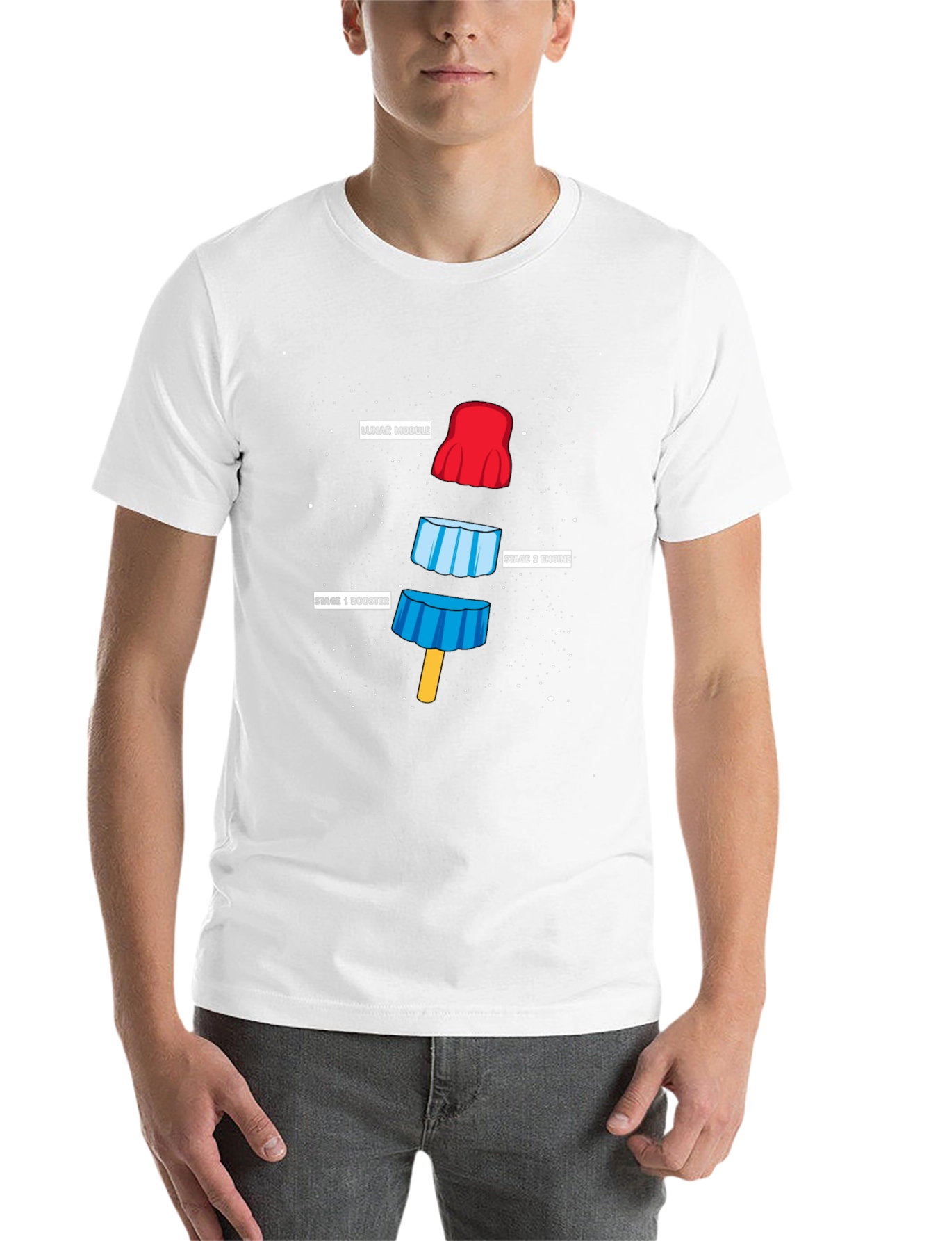 Black Rocket Pop T-Shirt - Space Humor Tee view 14