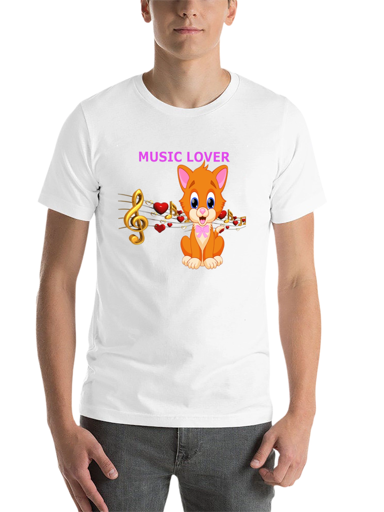 Black Music Lover Cat Graphic Tee view 14