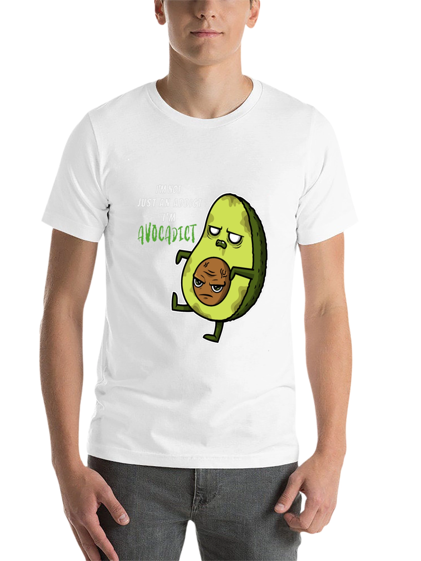 Black Avocaddict T-Shirt Funny Graphic Tee view 14