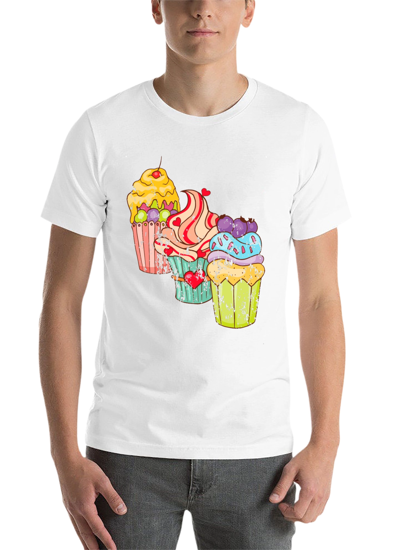 Black Cupcake Graphic T-Shirt - Sweet Treat Design view 14