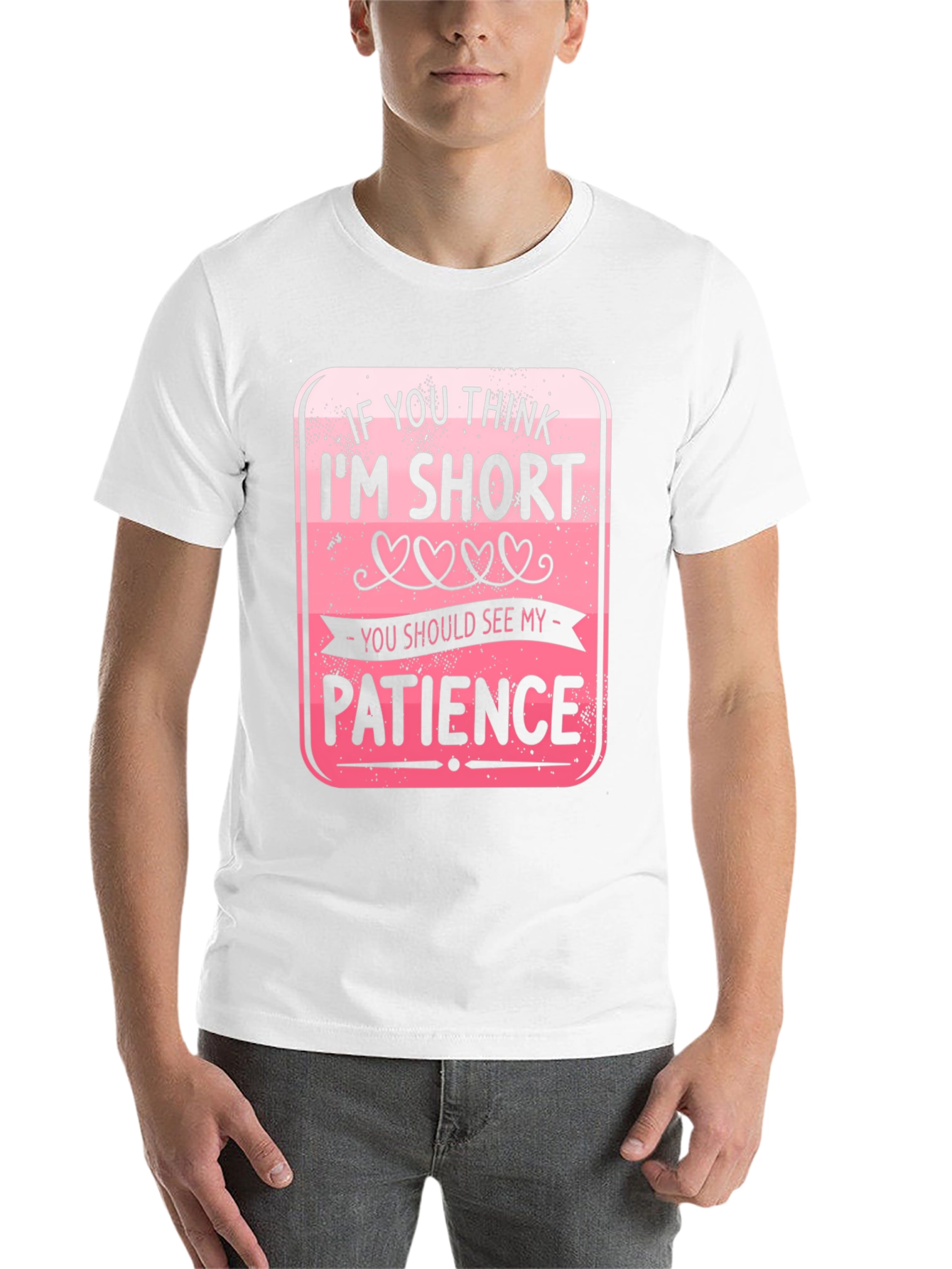 Black Funny Short Patience T-Shirt view 14