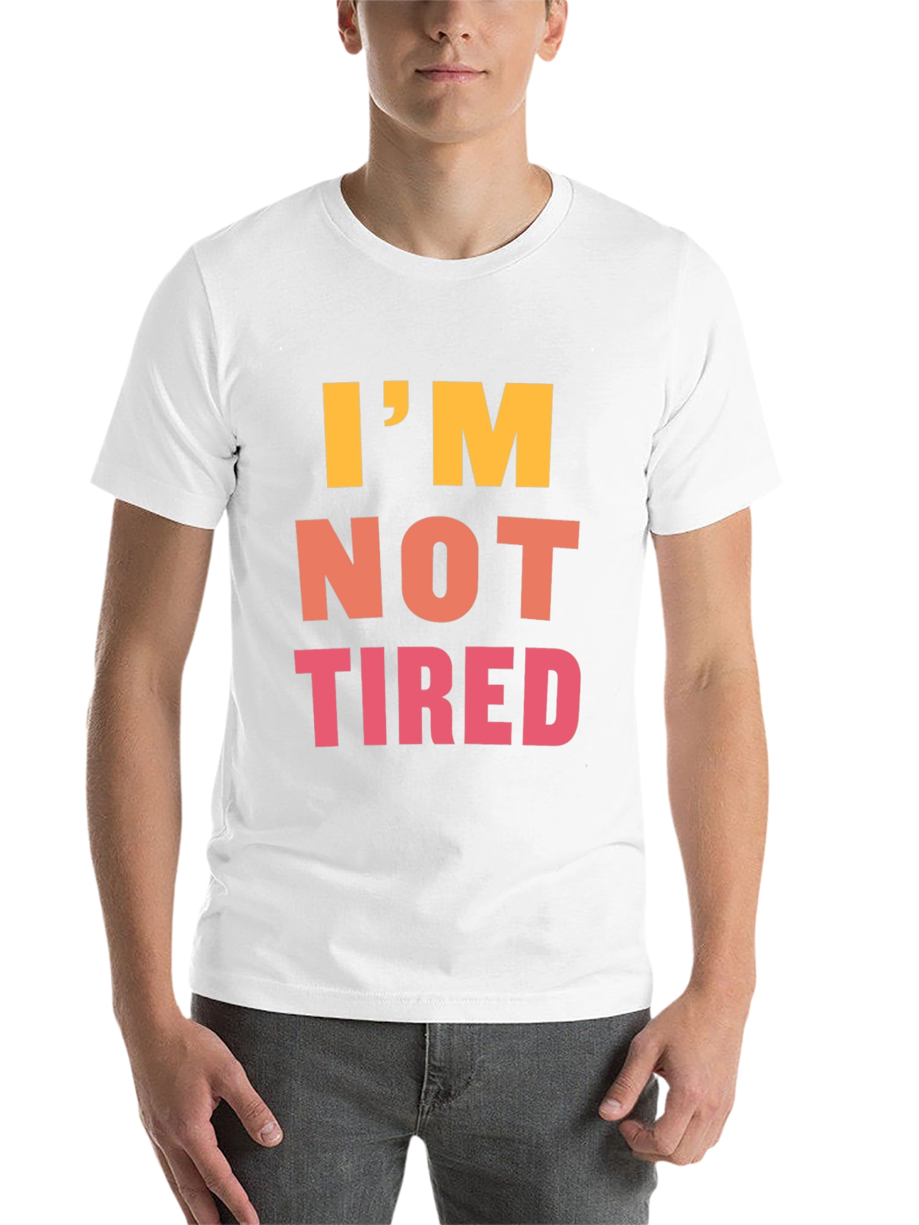 Black I'm Not Tired Graphic Tee - Black Casual T-Shirt view 14
