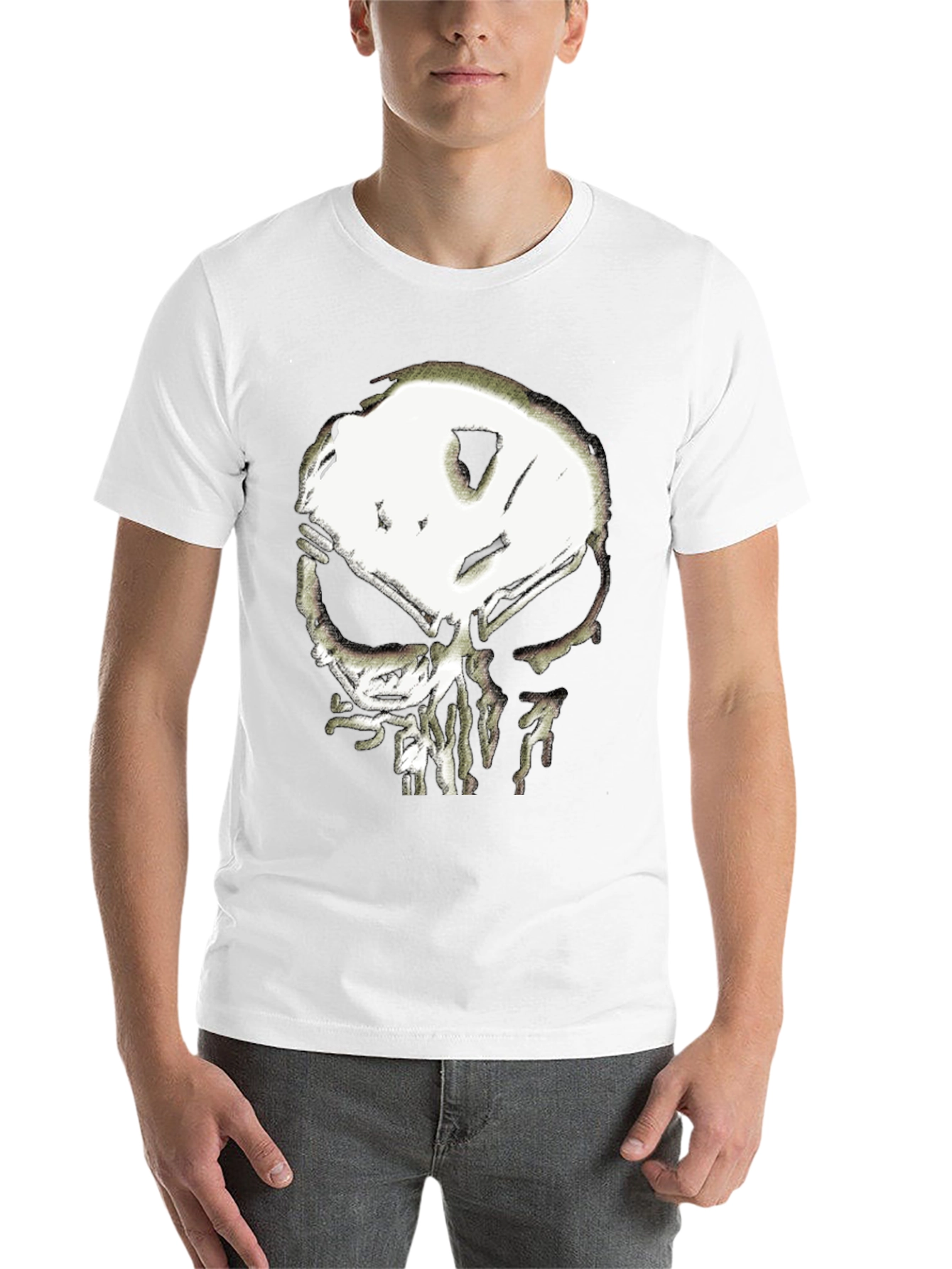 Black Skull Graphic Black T-Shirt view 14