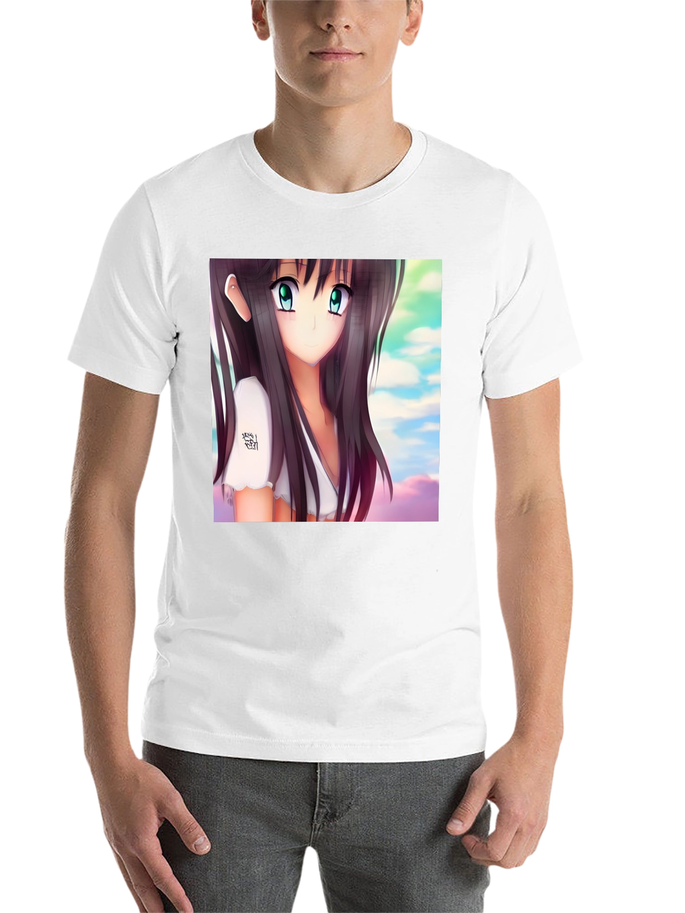 Black Anime Girl Graphic Black Tee - Stylish & Unique view 14