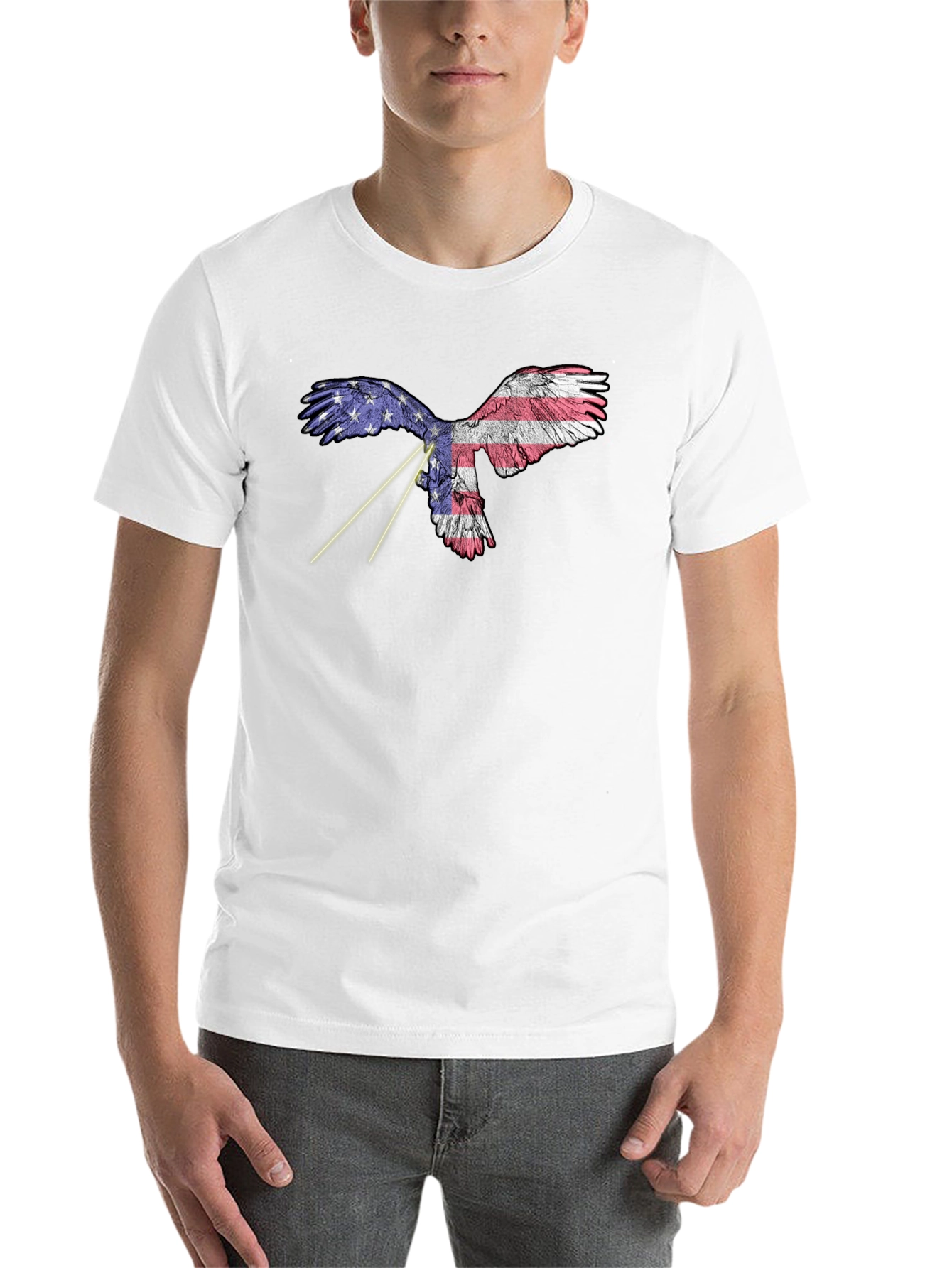 Black American Eagle Graphic Tee - Patriotic Style view 14