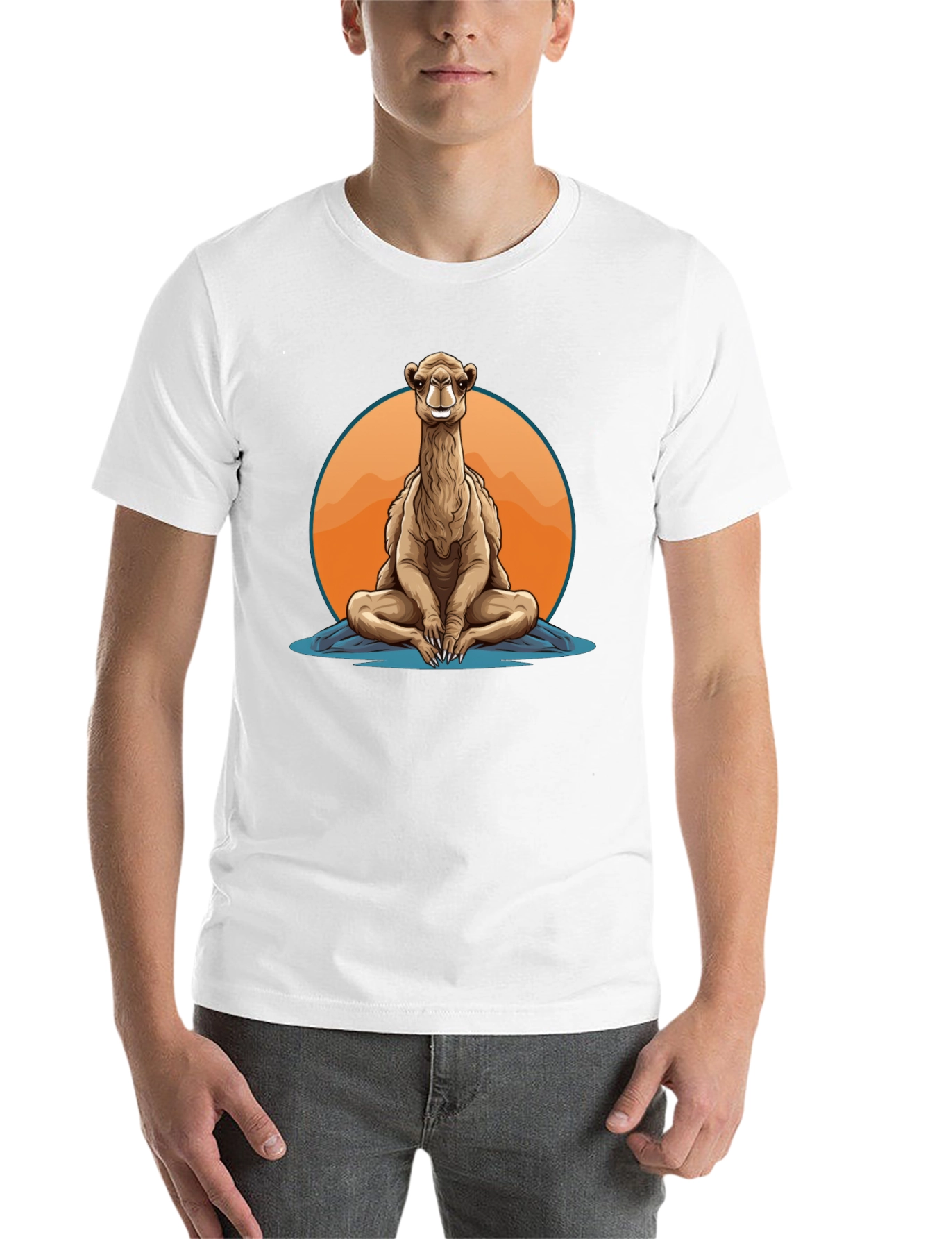 Black Meditating Camel T-Shirt - Zen Animal Graphic Tee view 14