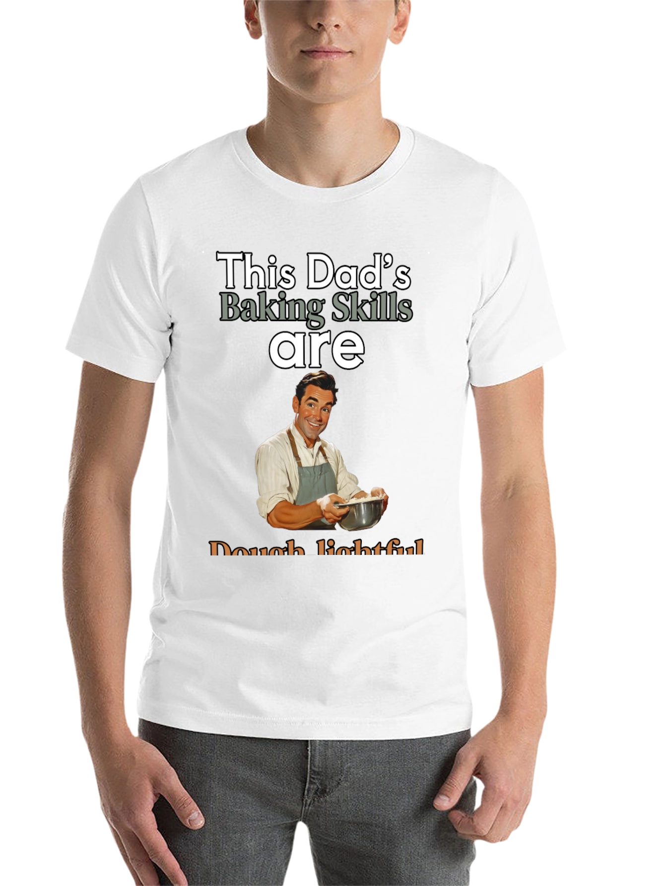 Black Dad's Baking Skills T-Shirt - Dough-lightful Funny Tee view 14