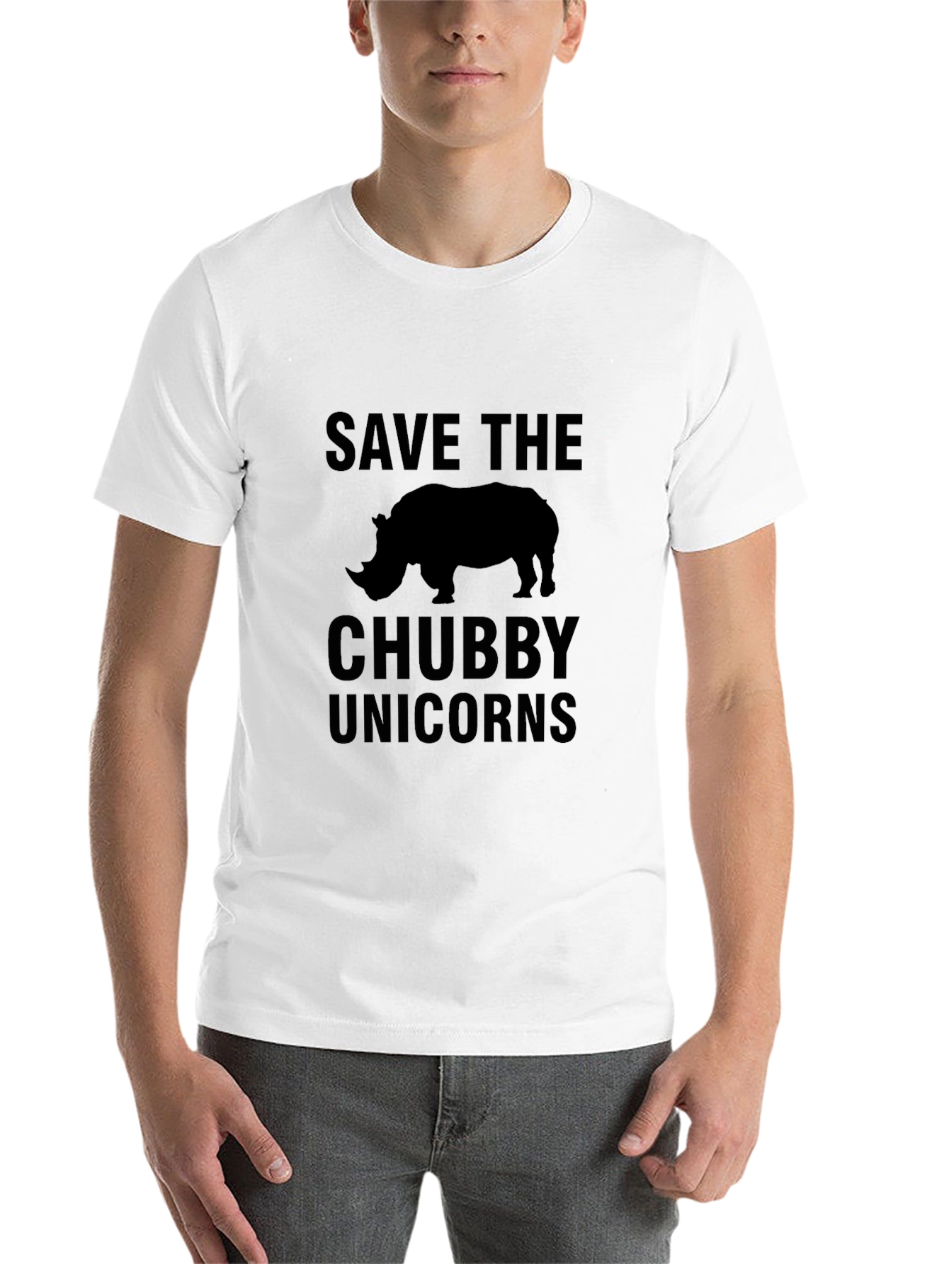 Black Save The Chubby Unicorns Black T-Shirt view 14