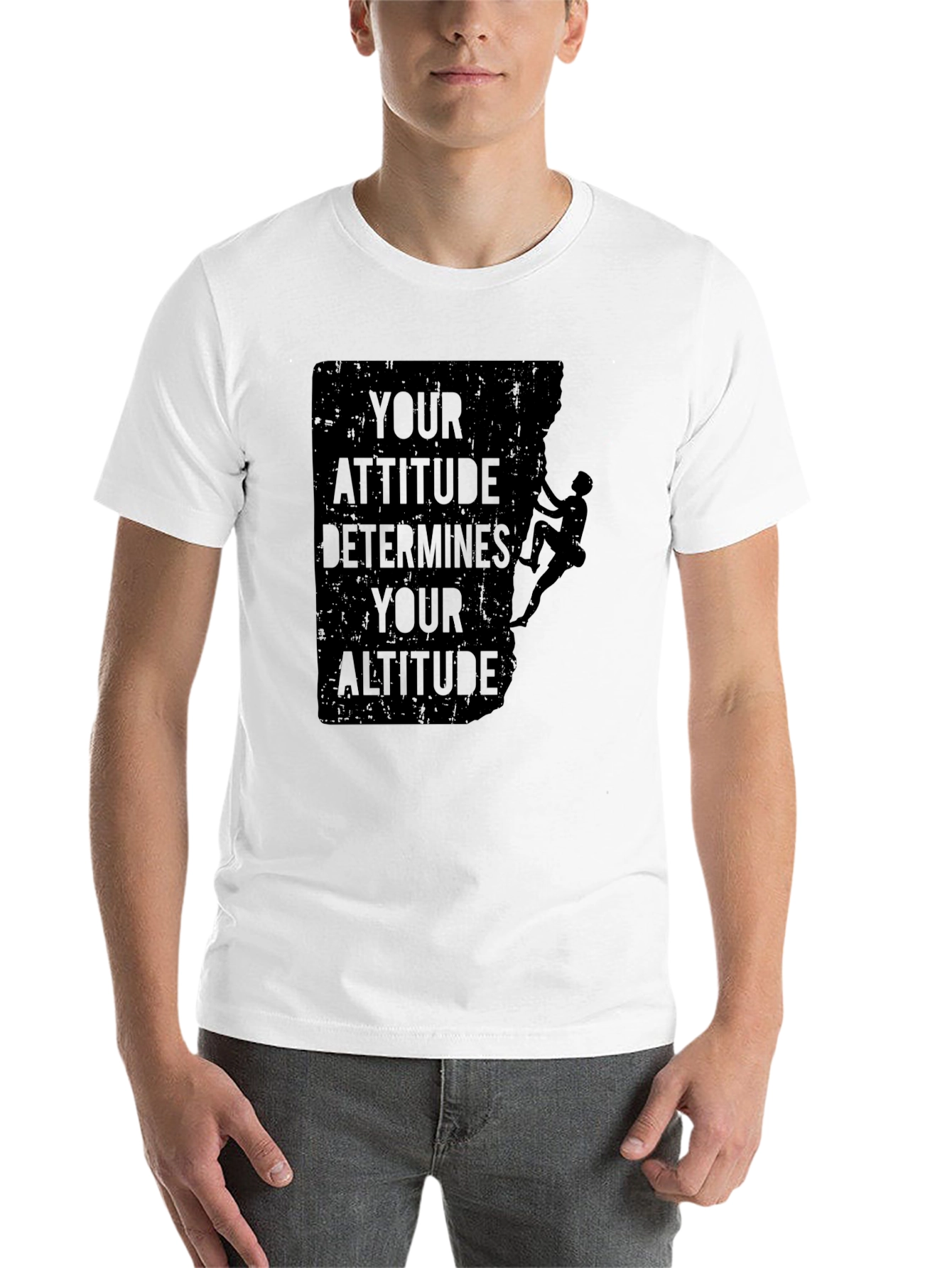 Black Attitude Determines Altitude Graphic Tee - Black view 14