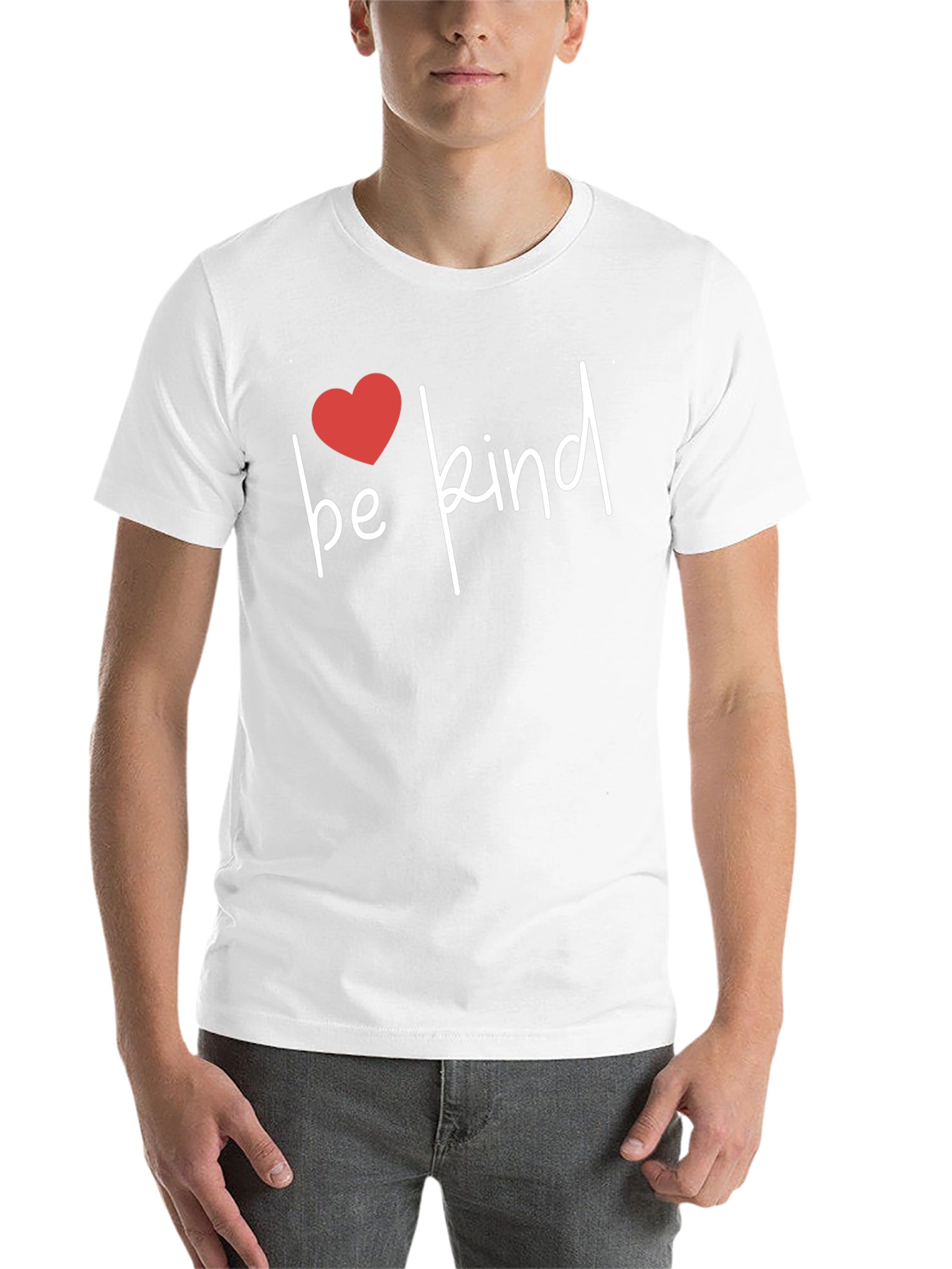 Black Be Kind Heart Graphic T-Shirt - Stylish Comfort Fit view 14