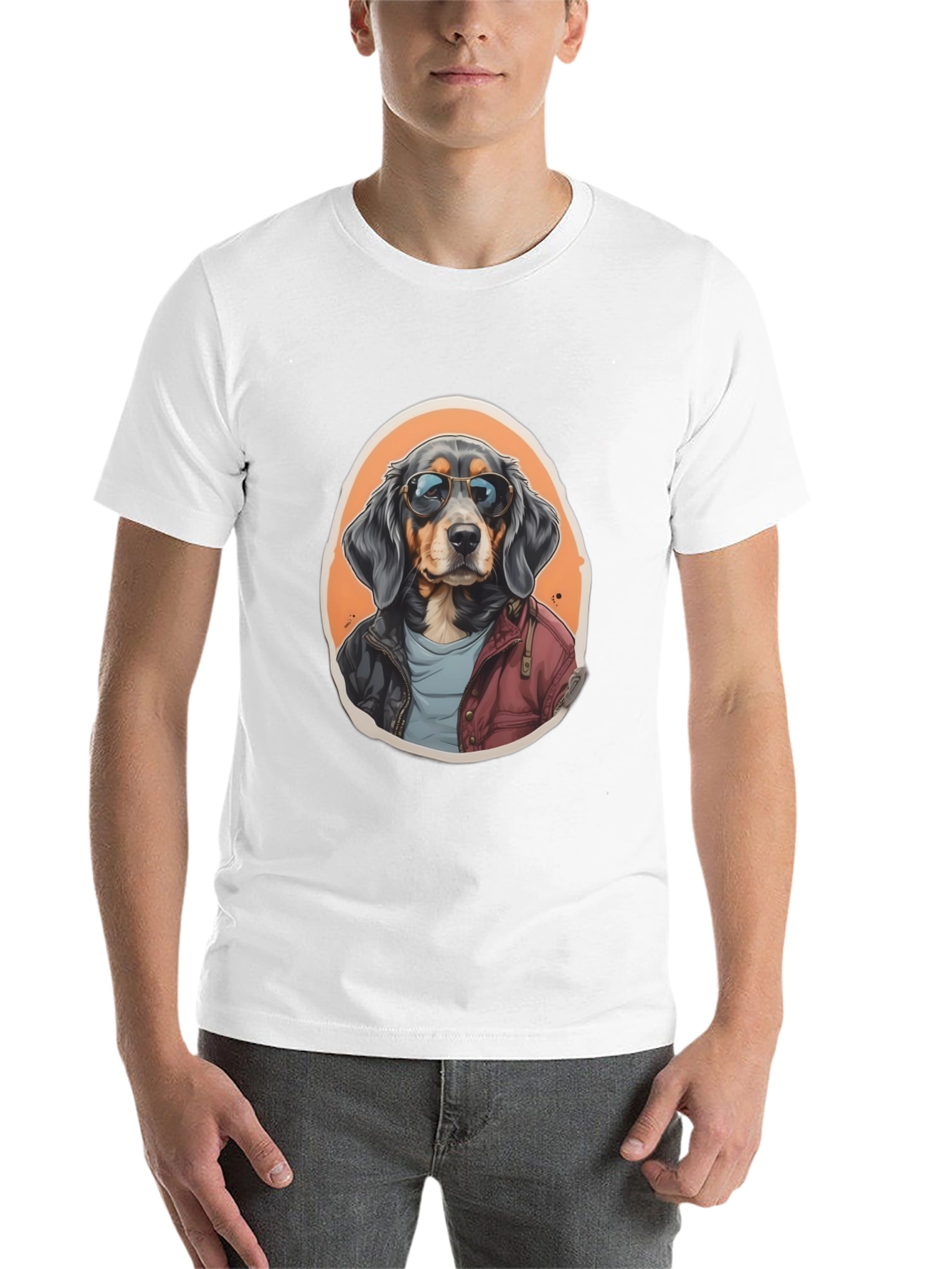 Black Cool Dog Graphic Tee - Black view 14