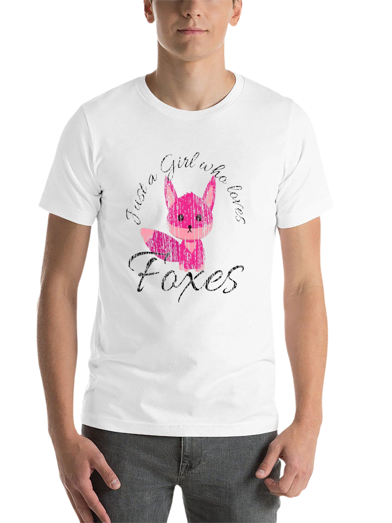 Black Girl Who Loves Foxes Black T-Shirt view 14