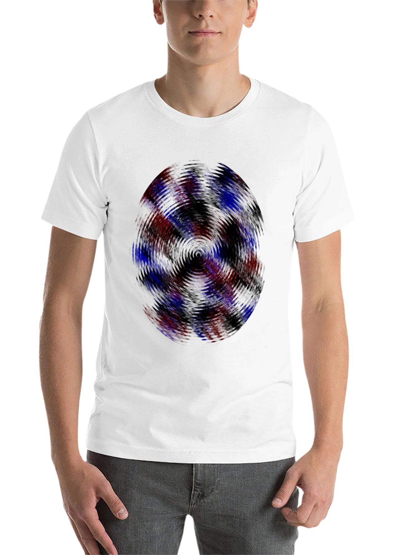 Black Vortex Graphic Tee - Men's Black Casual Shirt view 14
