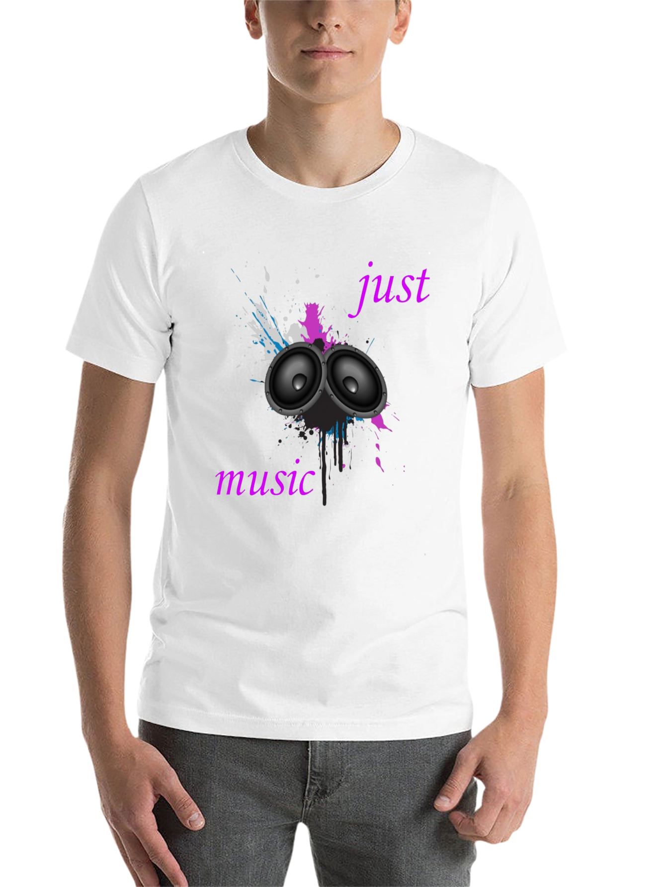 Black Just Music Black T-Shirt view 14