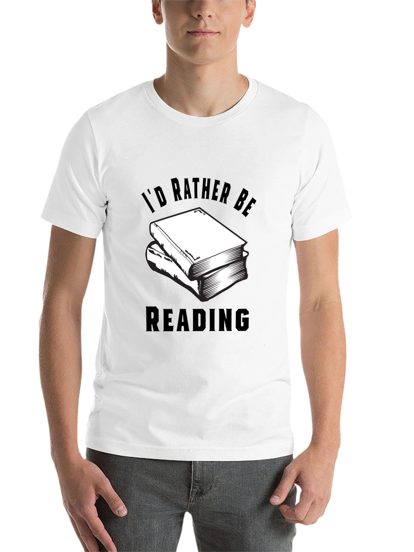 Black I'd Rather Be Reading Graphic Tee view 14