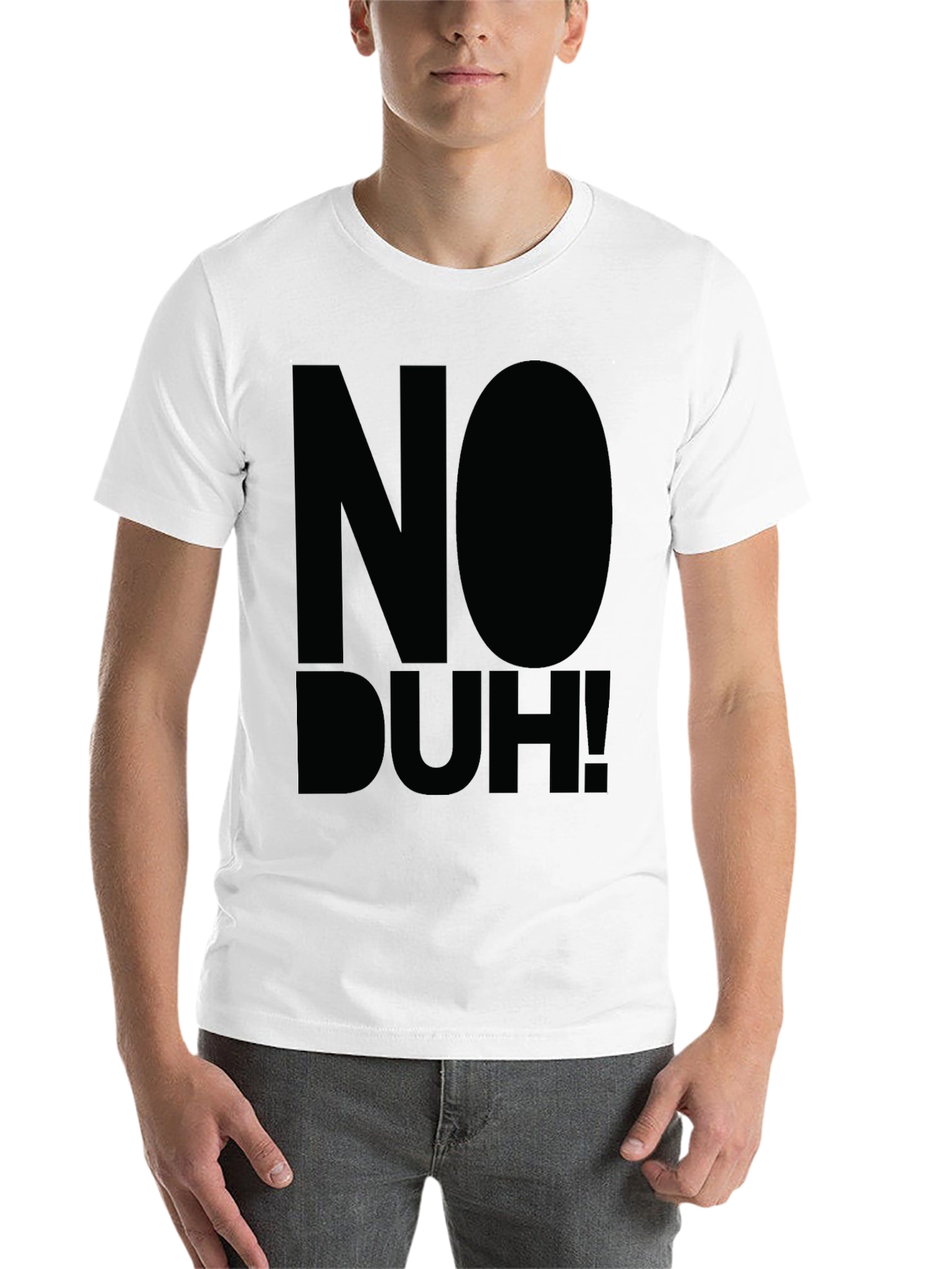 Black No Duh! Graphic Tee - Bold Statement T-Shirt view 14