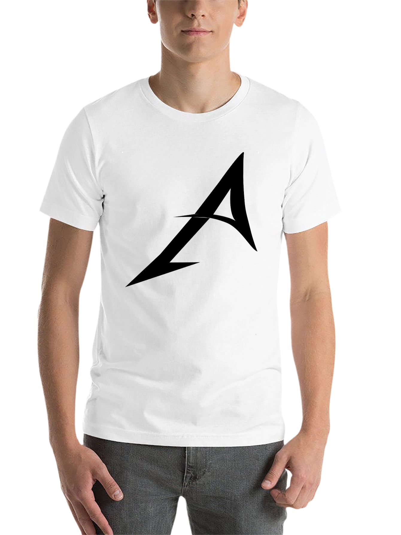 Black Stylish Black Graphic Tee - Arrow Design view 14