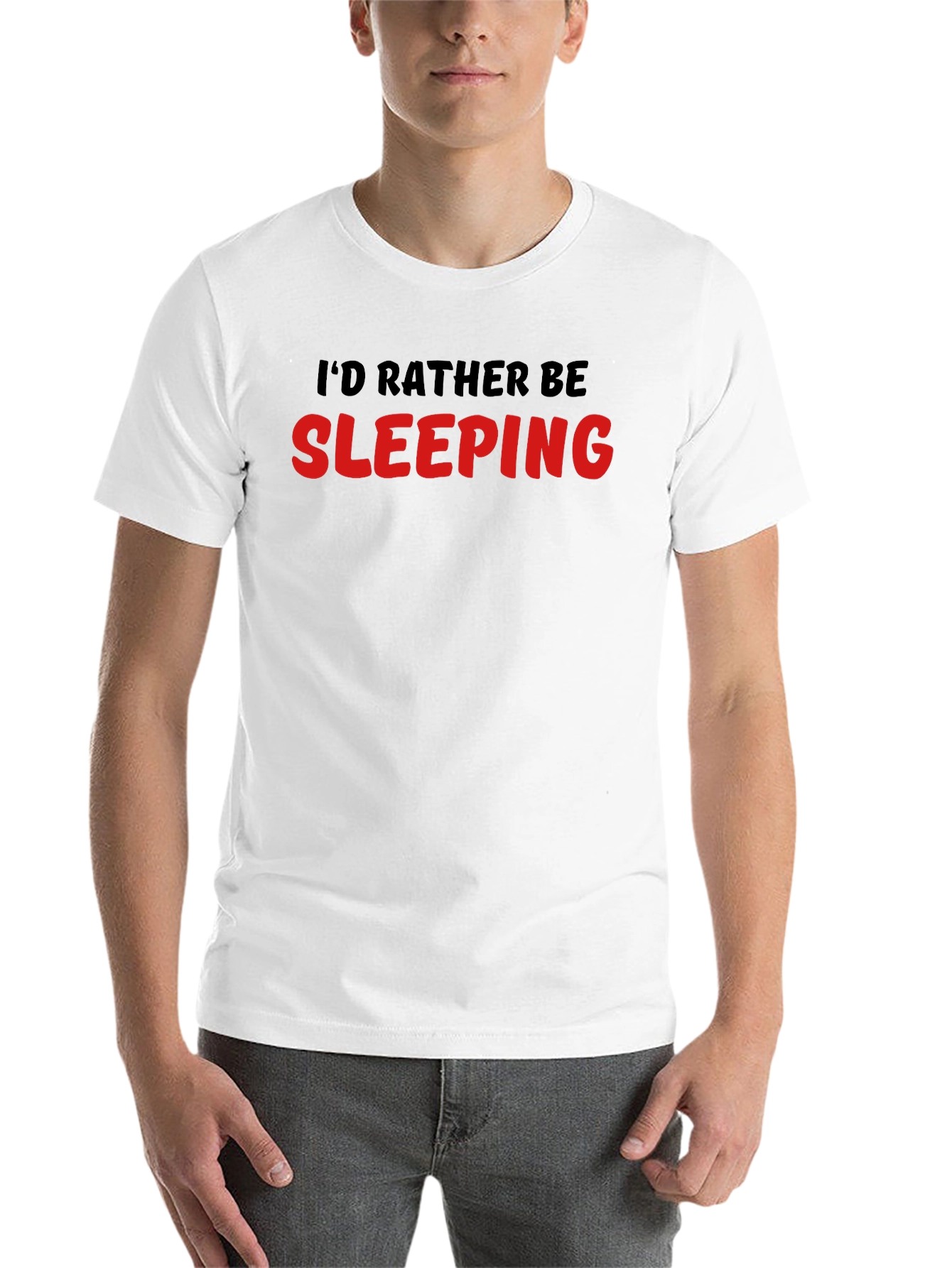 Black I'd Rather Be Sleeping T-Shirt view 14