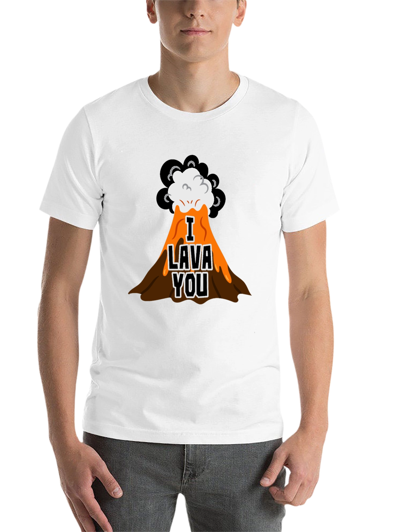 Black I Lava You Graphic Tee - Trendy Volcano Design view 14