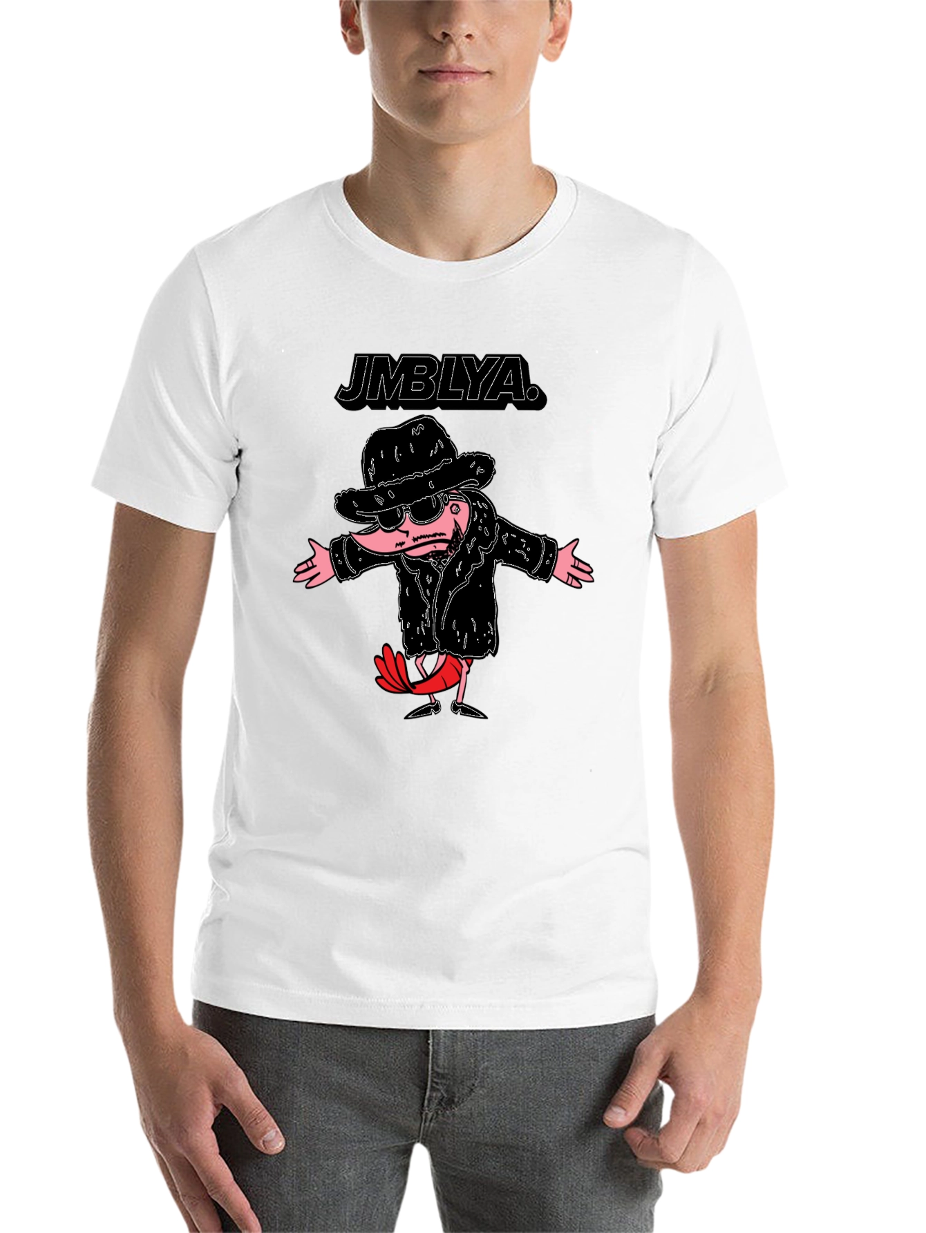 Black JMBLYA Graphic T-Shirt - Quirky Cartoon Tee view 14