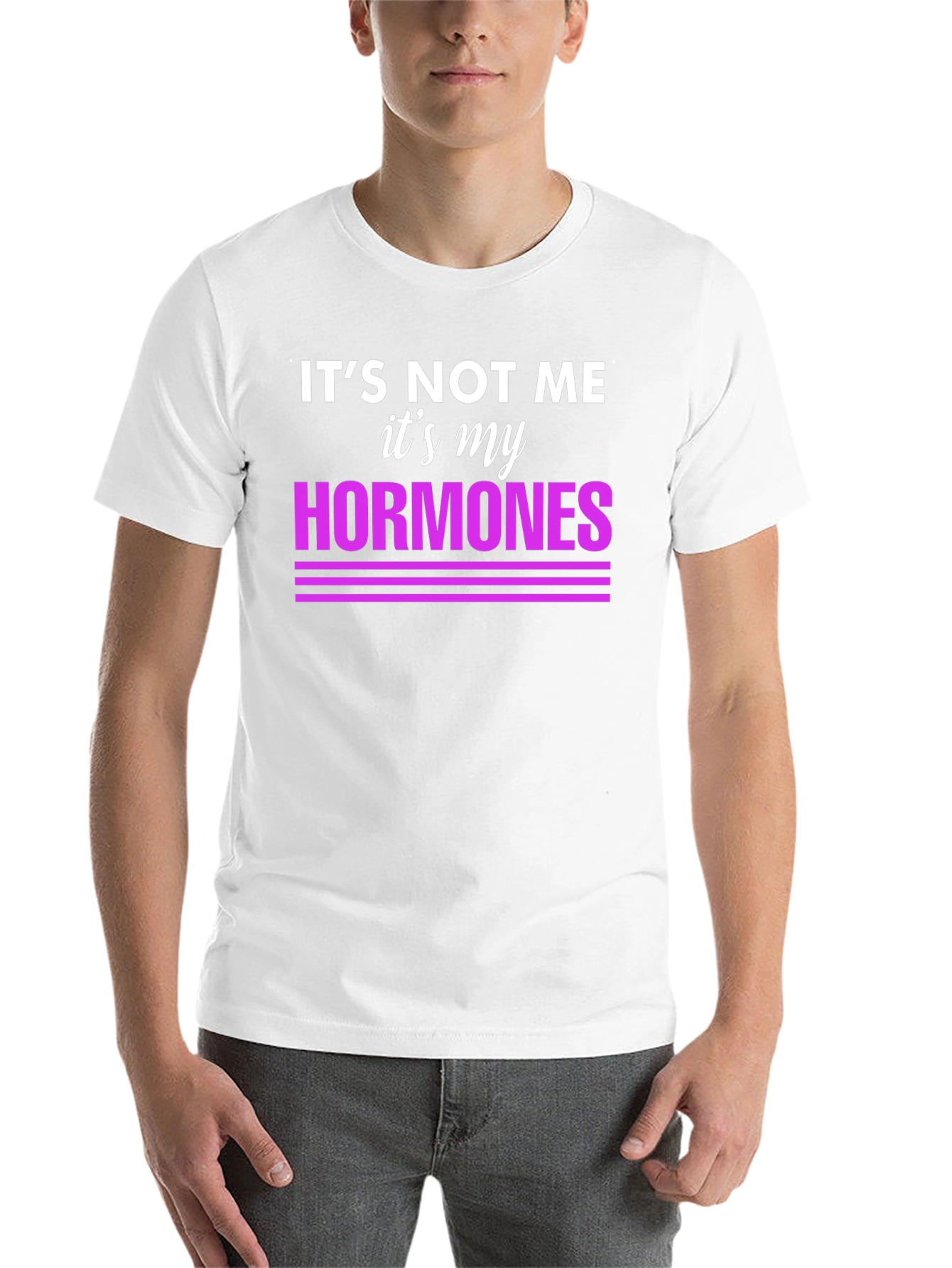 Black It's Not Me, It's My Hormones Funny T-Shirt view 14