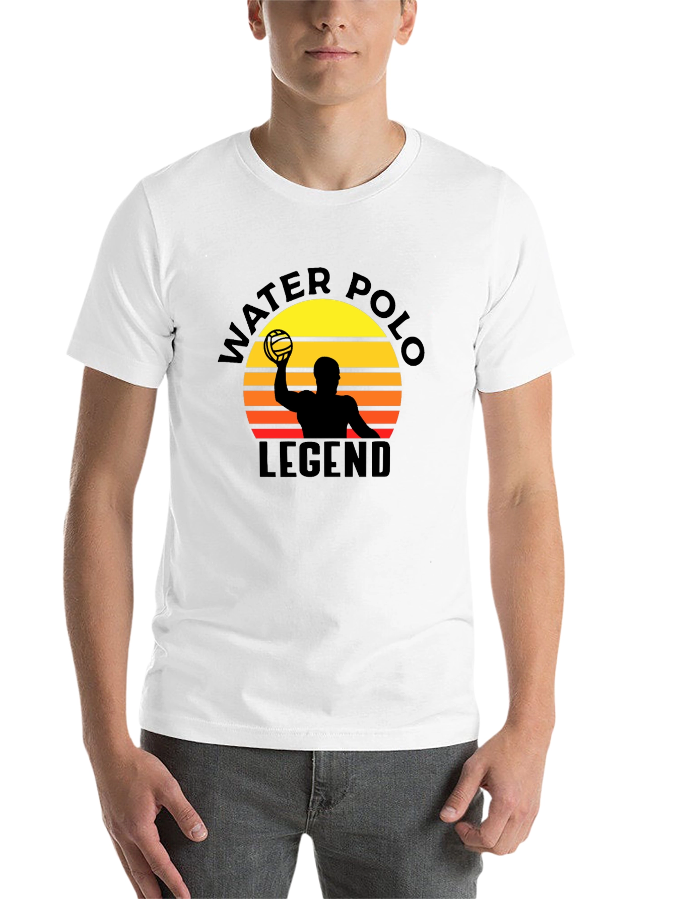 Black Water Polo Legend Graphic Tee - Sunset Design view 14