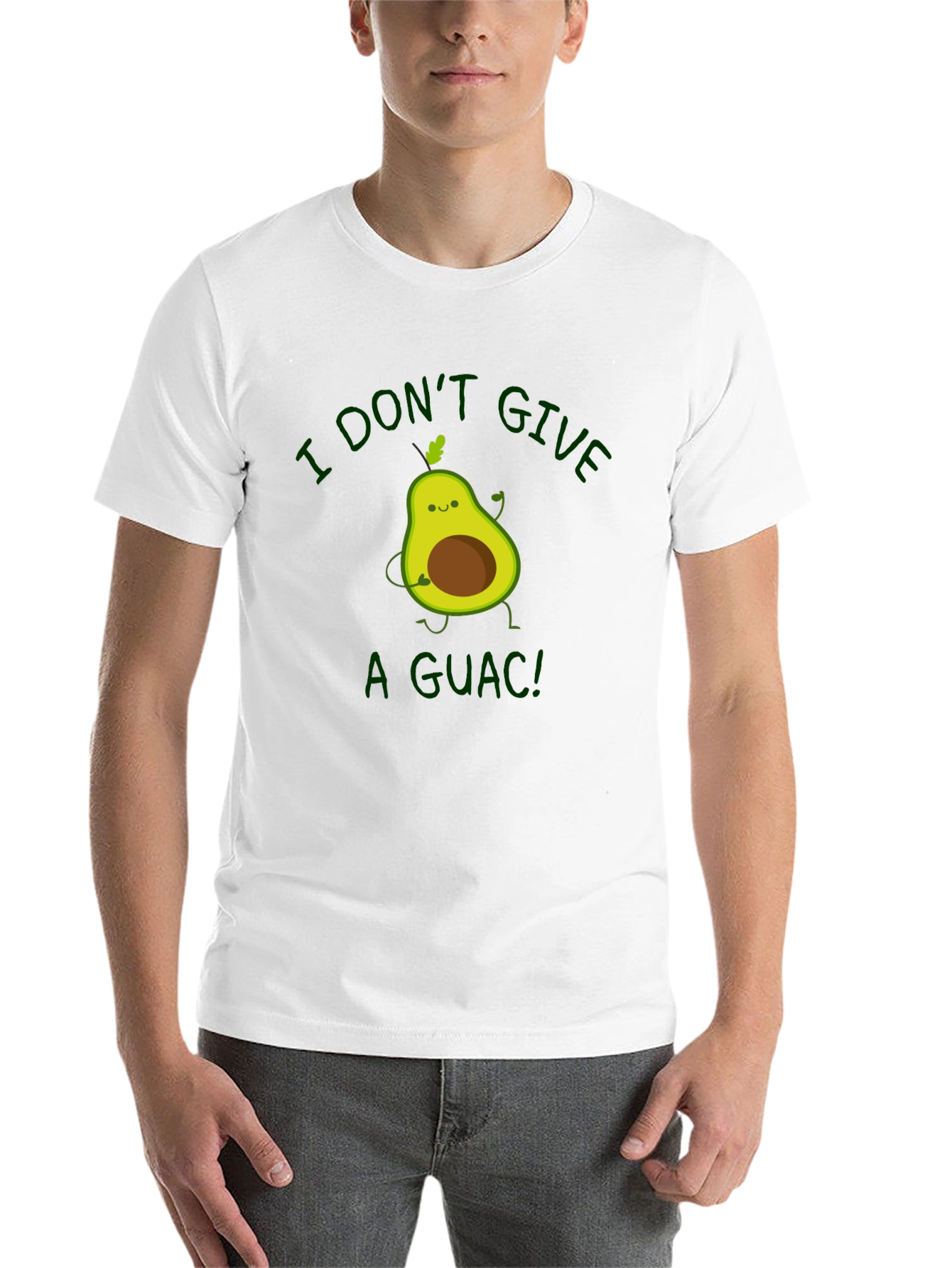Black I Don't Give a Guac! Avocado Graphic T-Shirt view 14